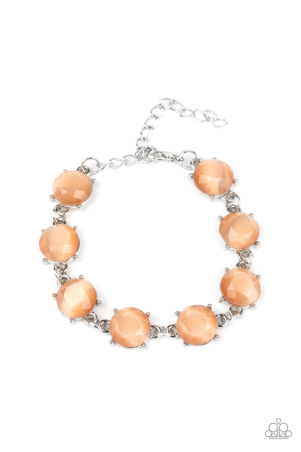 Ms. GLOW-It-All Orange Cat’s Eye Bracelet - Paparazzi Accessories
