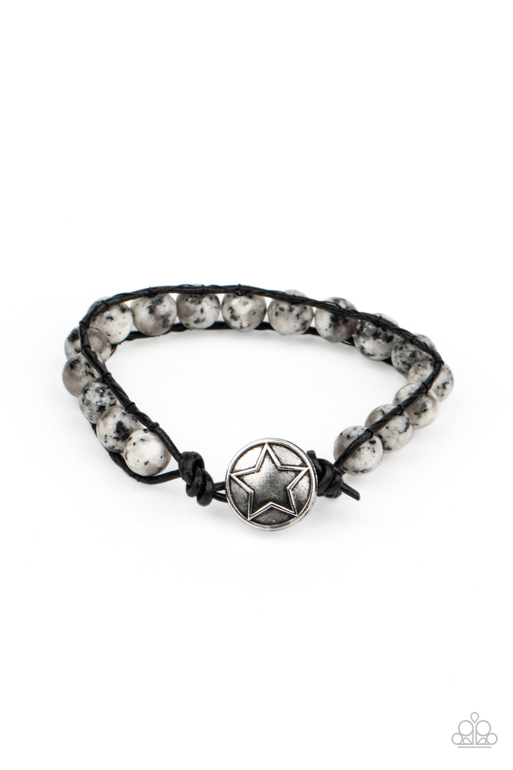 Homespun Stones White Urban Bracelet - Paparazzi Accessories