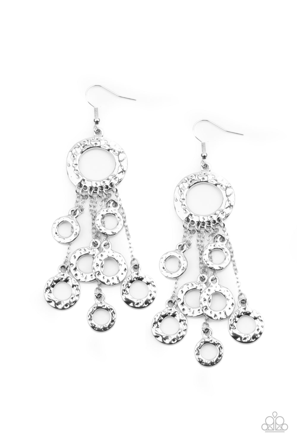 Right Under Your NOISE Silver Earring - Paparazzi Accessories