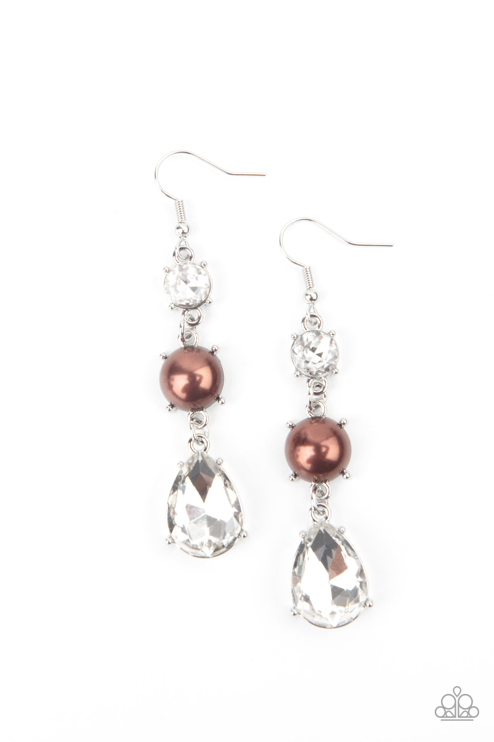 Unpredictable Shimmer Brown Earring - Paparazzi Accessories