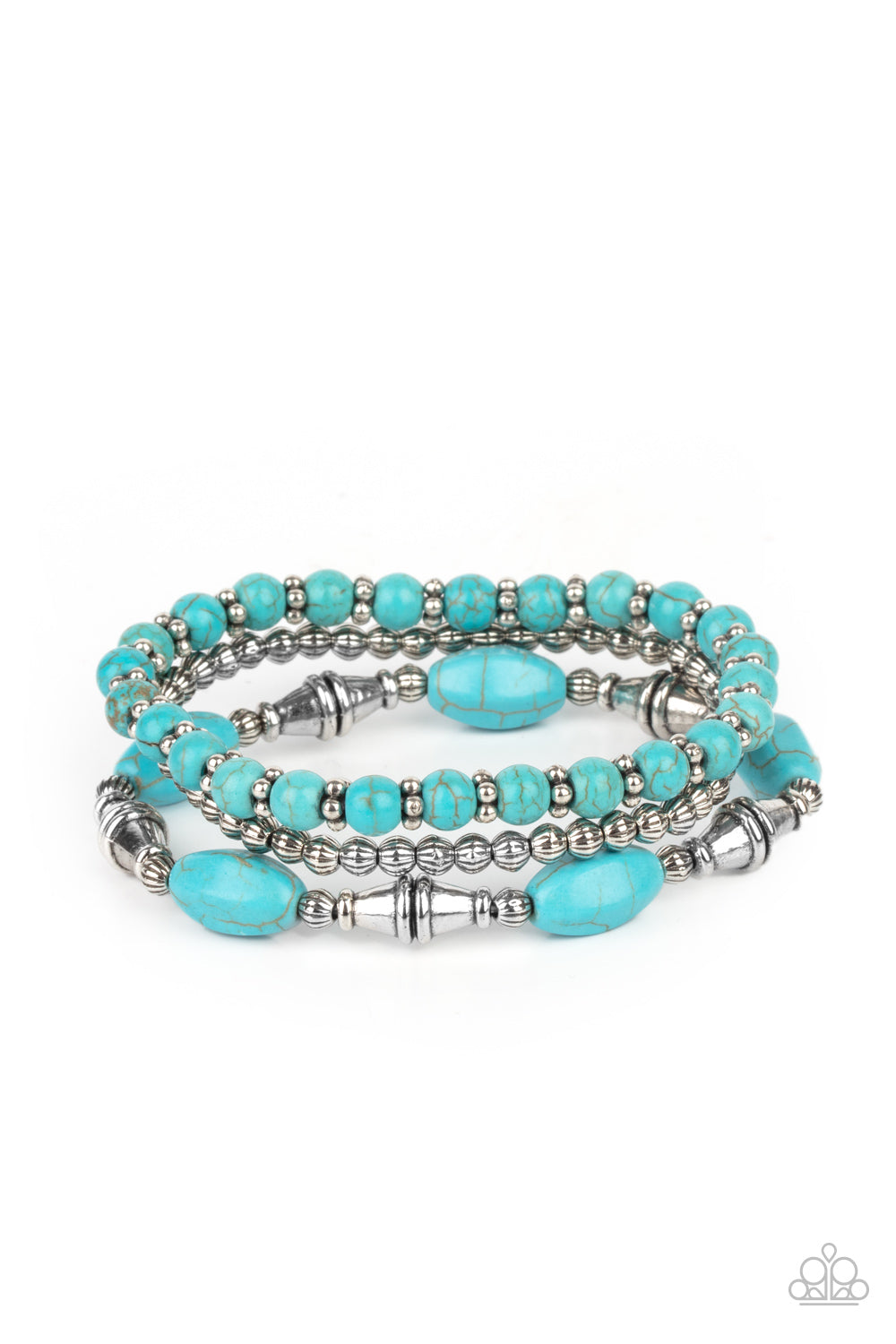 Sahara Sanctuary Blue Bracelet - Paparazzi Accessories
