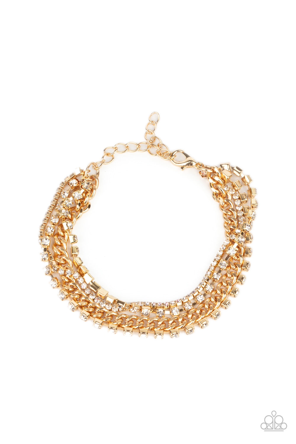 Brilliantly Beaming Gold Bracelet - Paparazzi Accessories