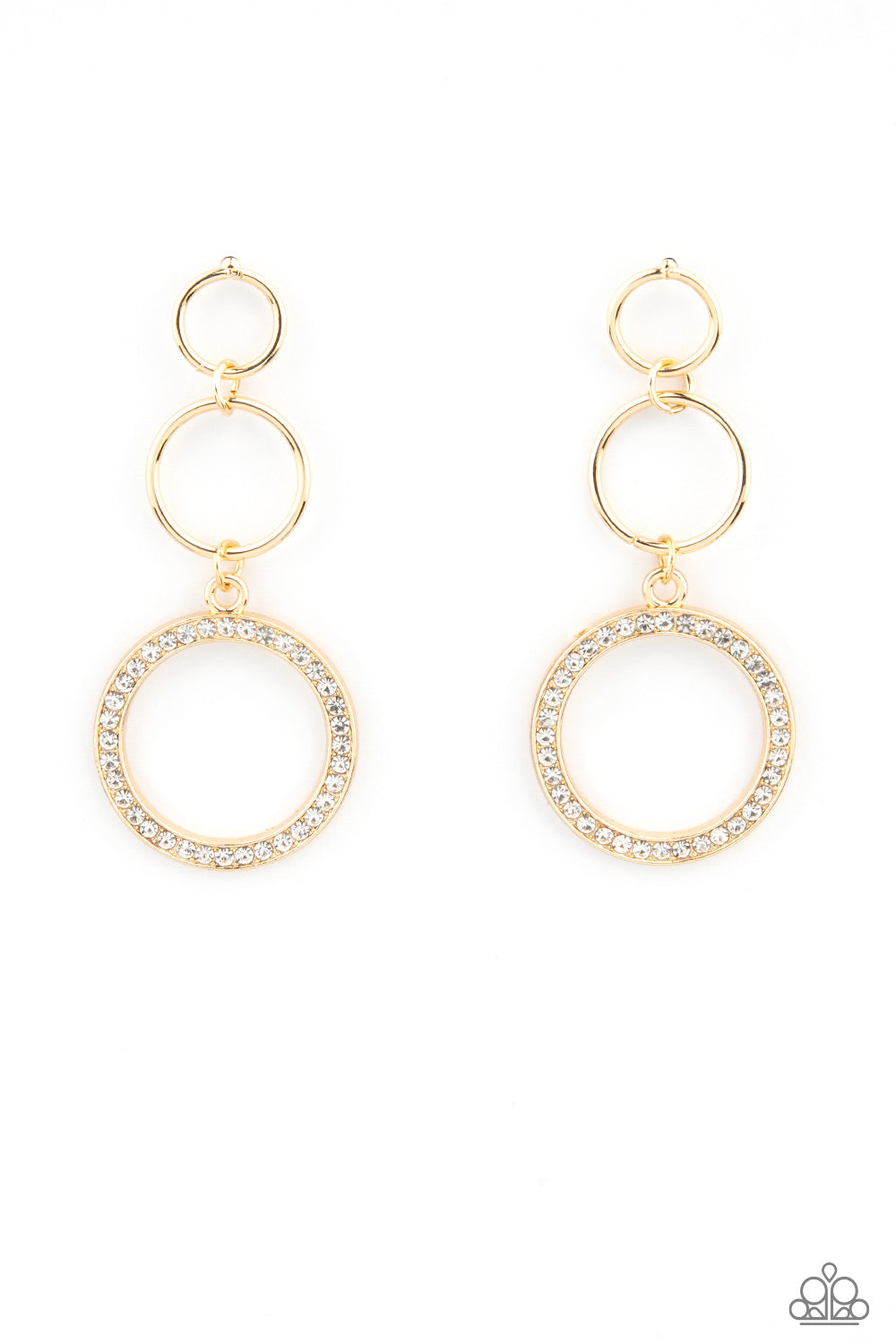 Rule-Breaking Radiance Gold Earring - Paparazzi Accessories