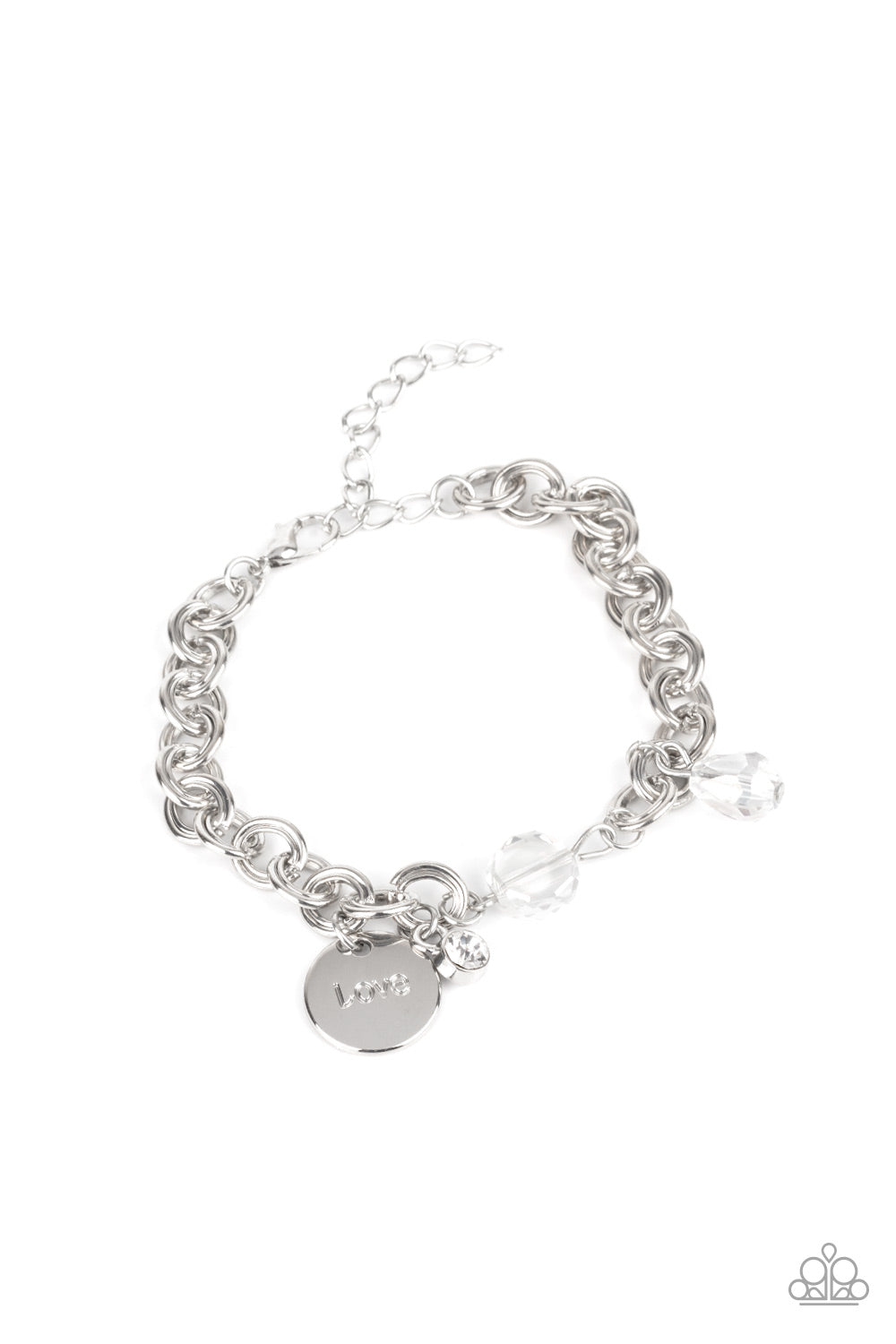 Lovable Luster White Bracelet - Paparazzi Accessories