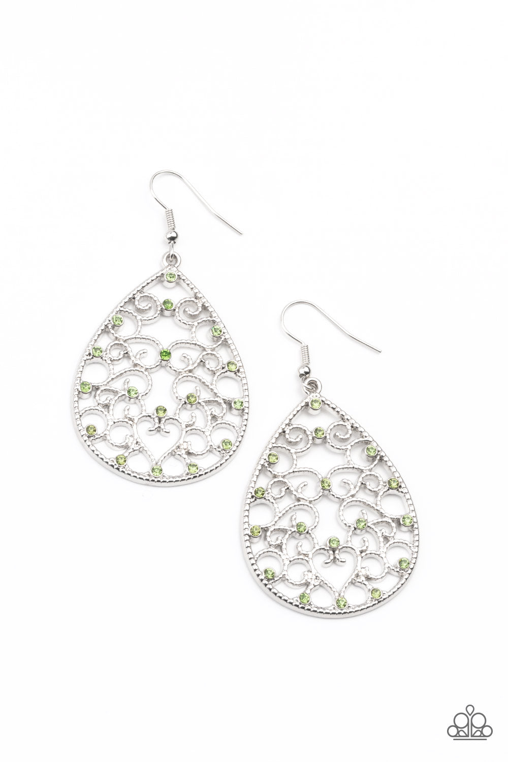 Midnight Carriage Green Earring - Paparazzi Accessories