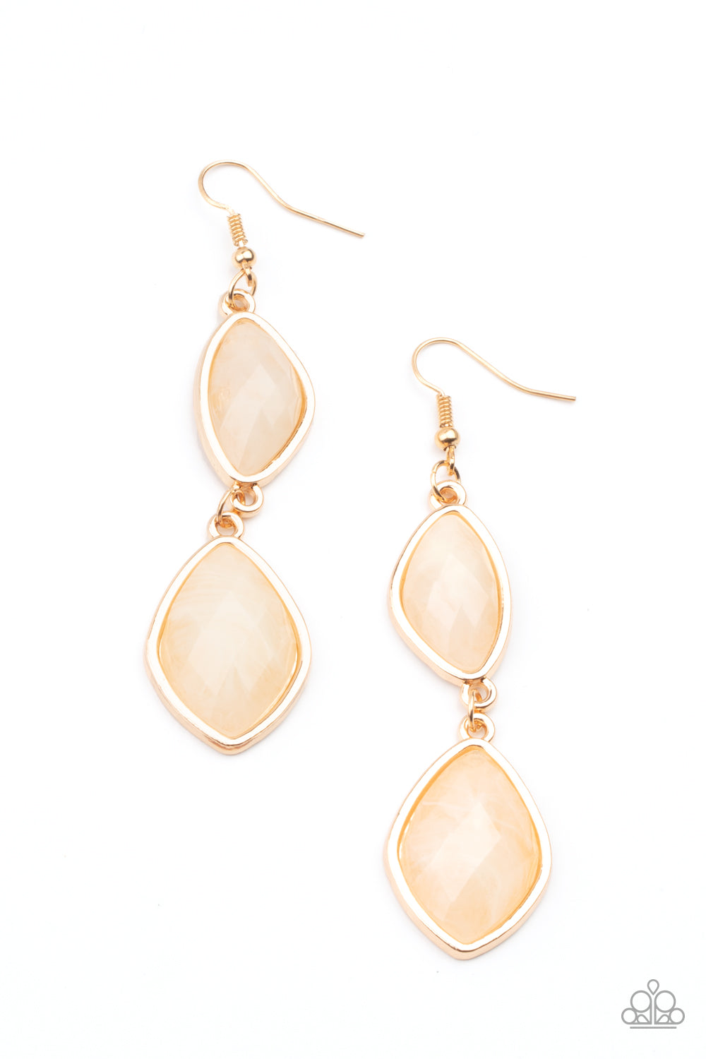 The Oracle Has Spoken Gold Earring - Paparazzi Accessories
