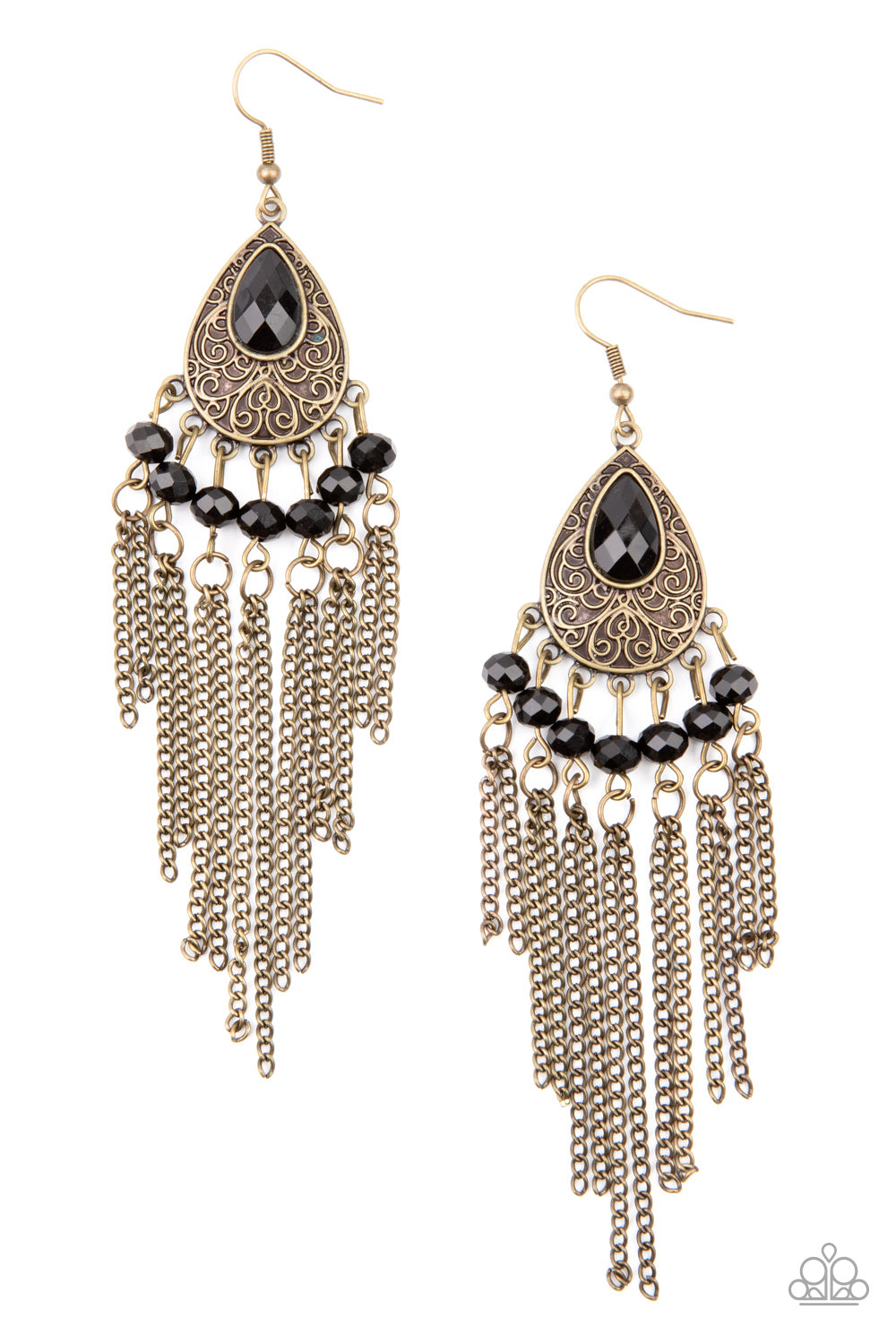 Floating on HEIR Brass Earring - Paparazzi Accessories