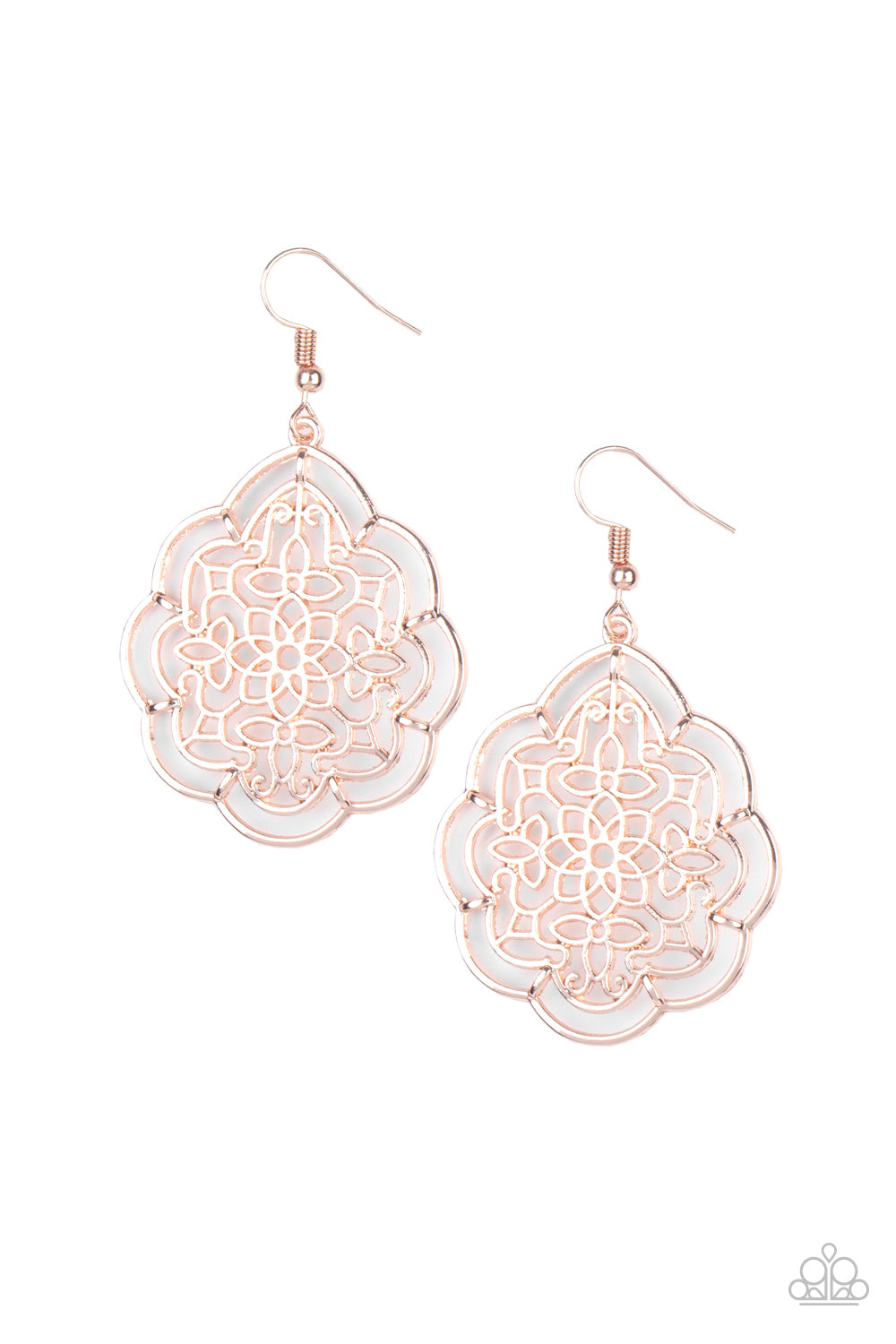 Tour de Taj Mahal Rose Gold Earring - Paparazzi Accessories