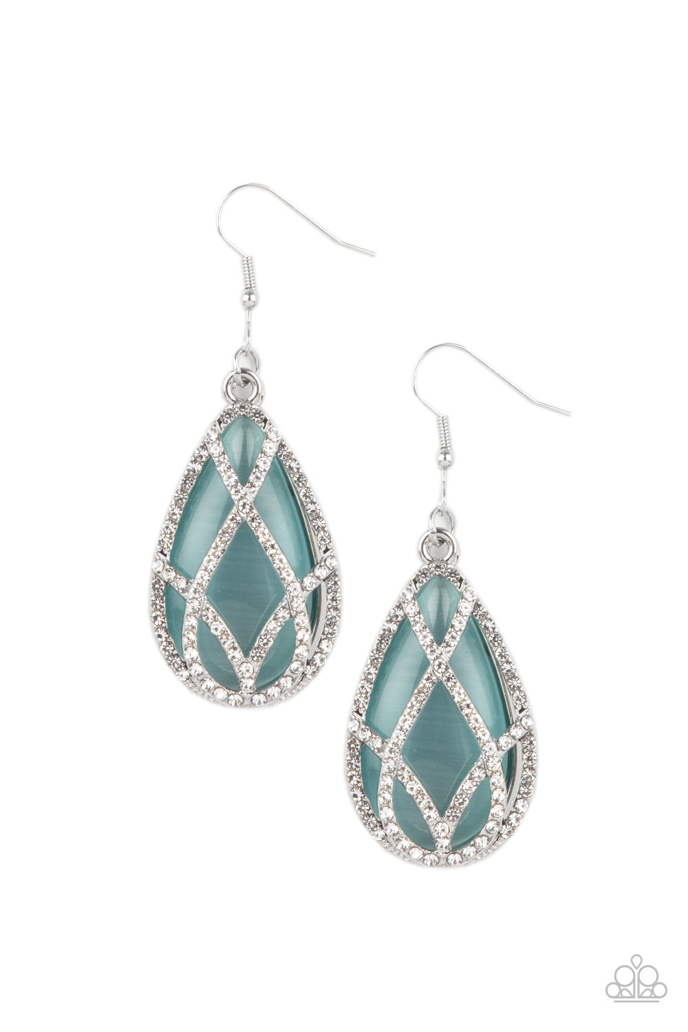Crawling With Couture Blue Earring - Paparazzi Accessories