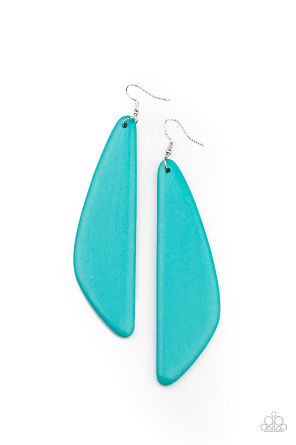 Scuba Dream Blue Wooden Earring - Paparazzi Accessories