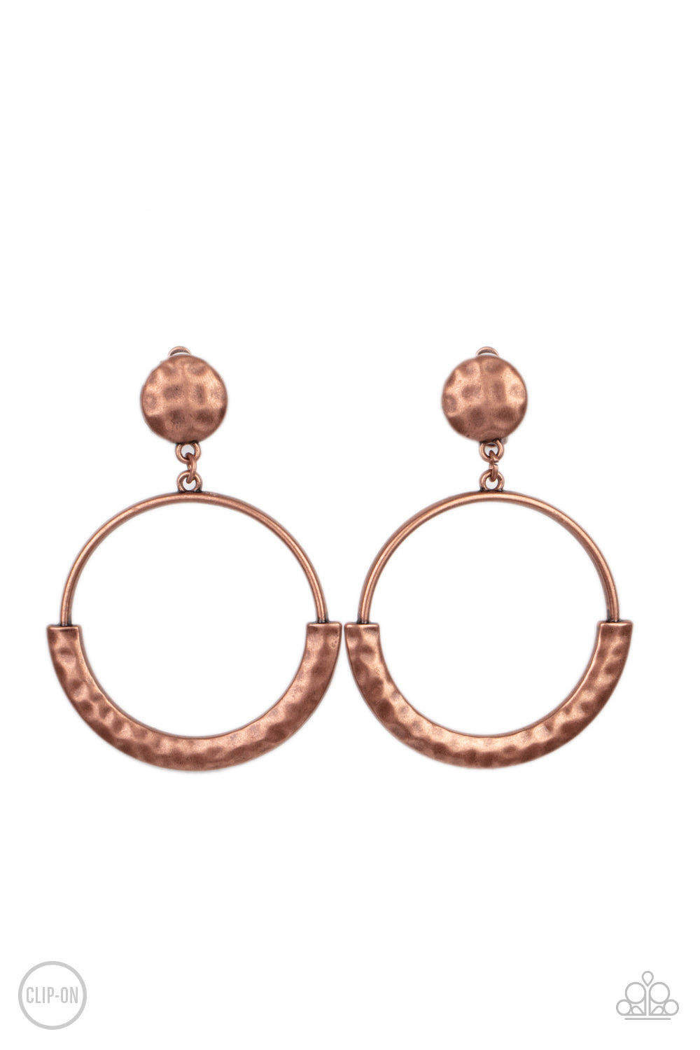 Rustic Horizons Copper Clip-On Earring - Paparazzi Accessories