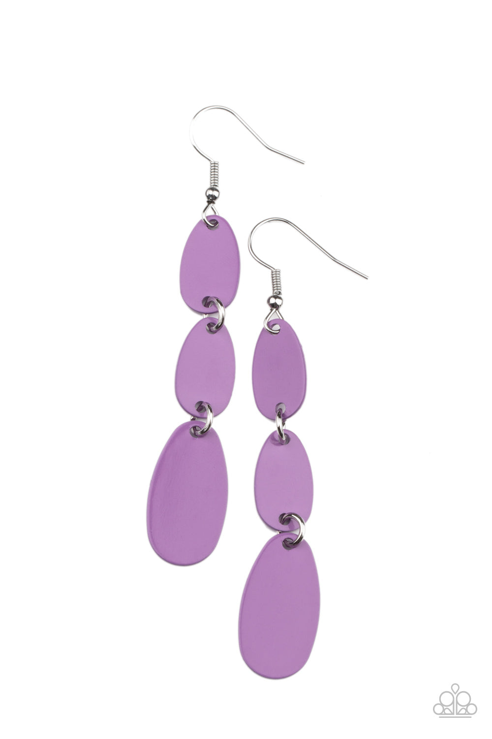 Rainbow Drops Purple Earring - Paparazzi Accessories