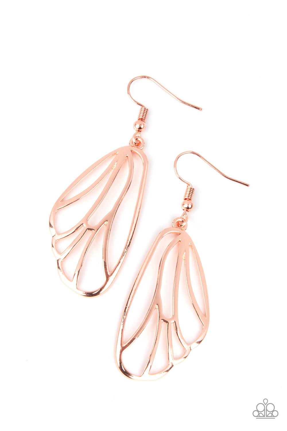 Turn Into A Butterfly Copper Earring - Paparazzi Accessories