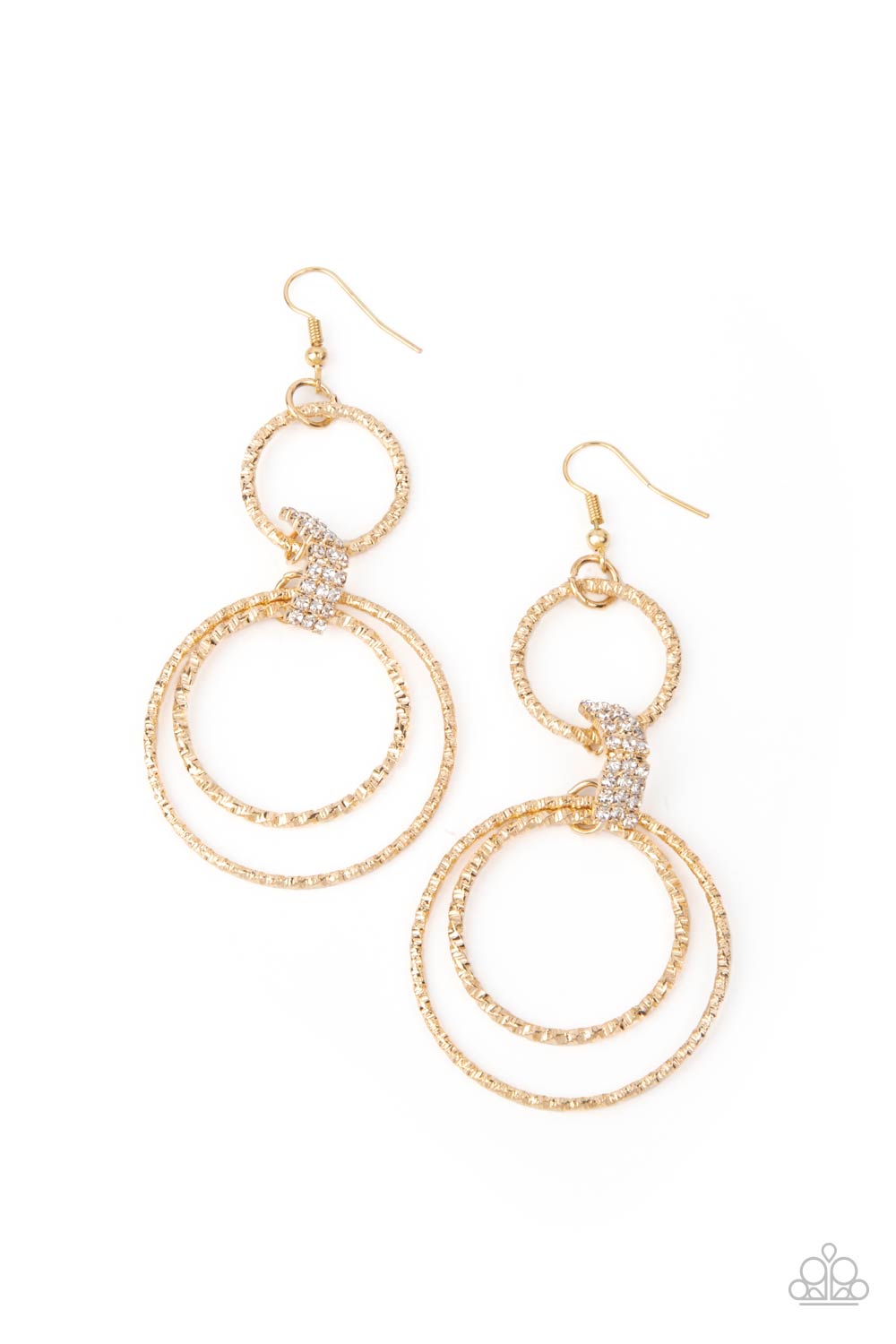 Getting Hitched Gold Earring - Paparazzi Accessories
