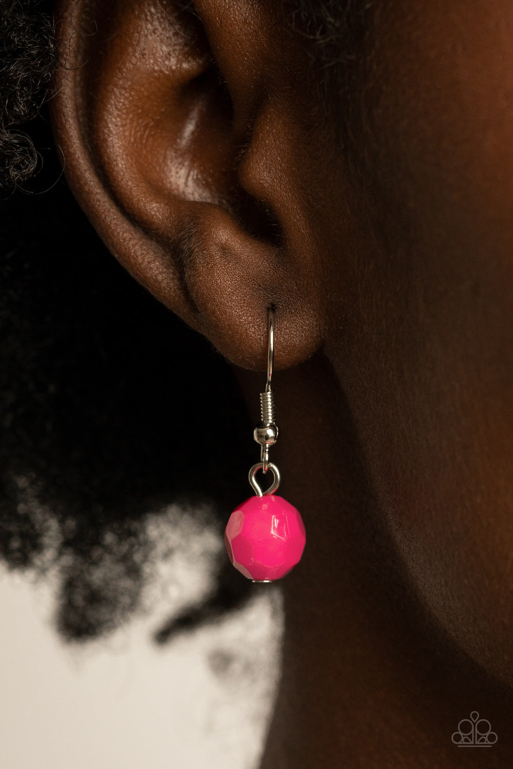 Extra Eloquent Pink Necklace - Paparazzi Accessories A mismatched collection of faceted pink beaded frames and white rhinestone embellished accents delicately connect into a bubbly clustered pendant below the collar, creating a colorful statement piece. Features an adjustable clasp closure. All Paparazzi Accessories are lead free and nickel free! Sold as one individual necklace. Includes one pair of matching earrings.