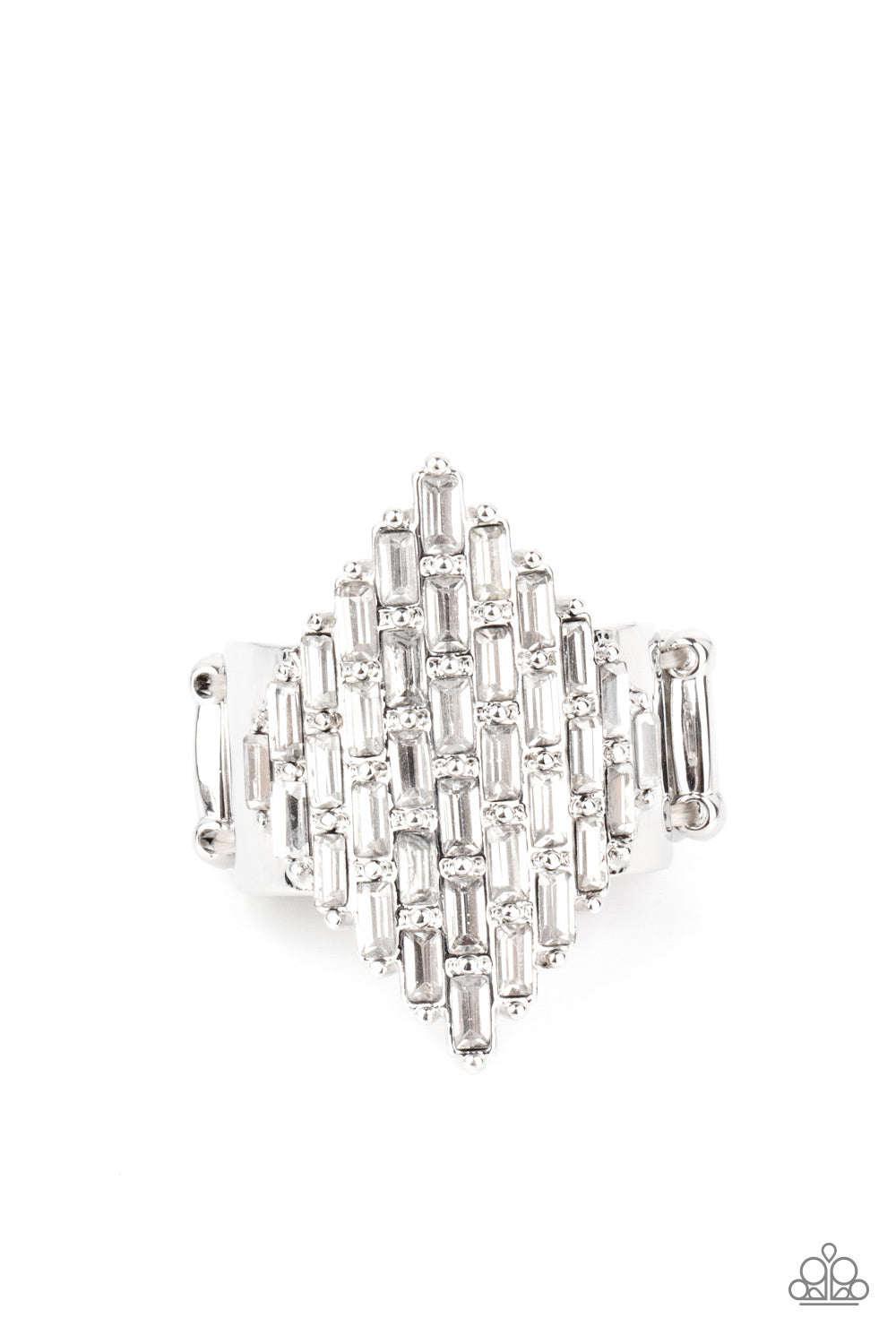 Hive Hustle White Ring - Paparazzi Accessories