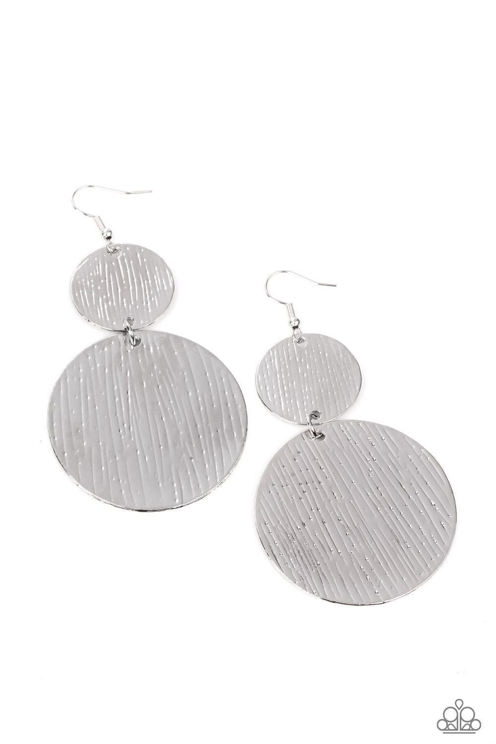Status CYMBAL Silver Earring - Paparazzi Accessories