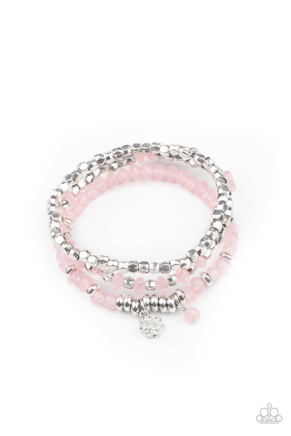 Glacial Glimmer Pink Bracelet - Paparazzi Accessories