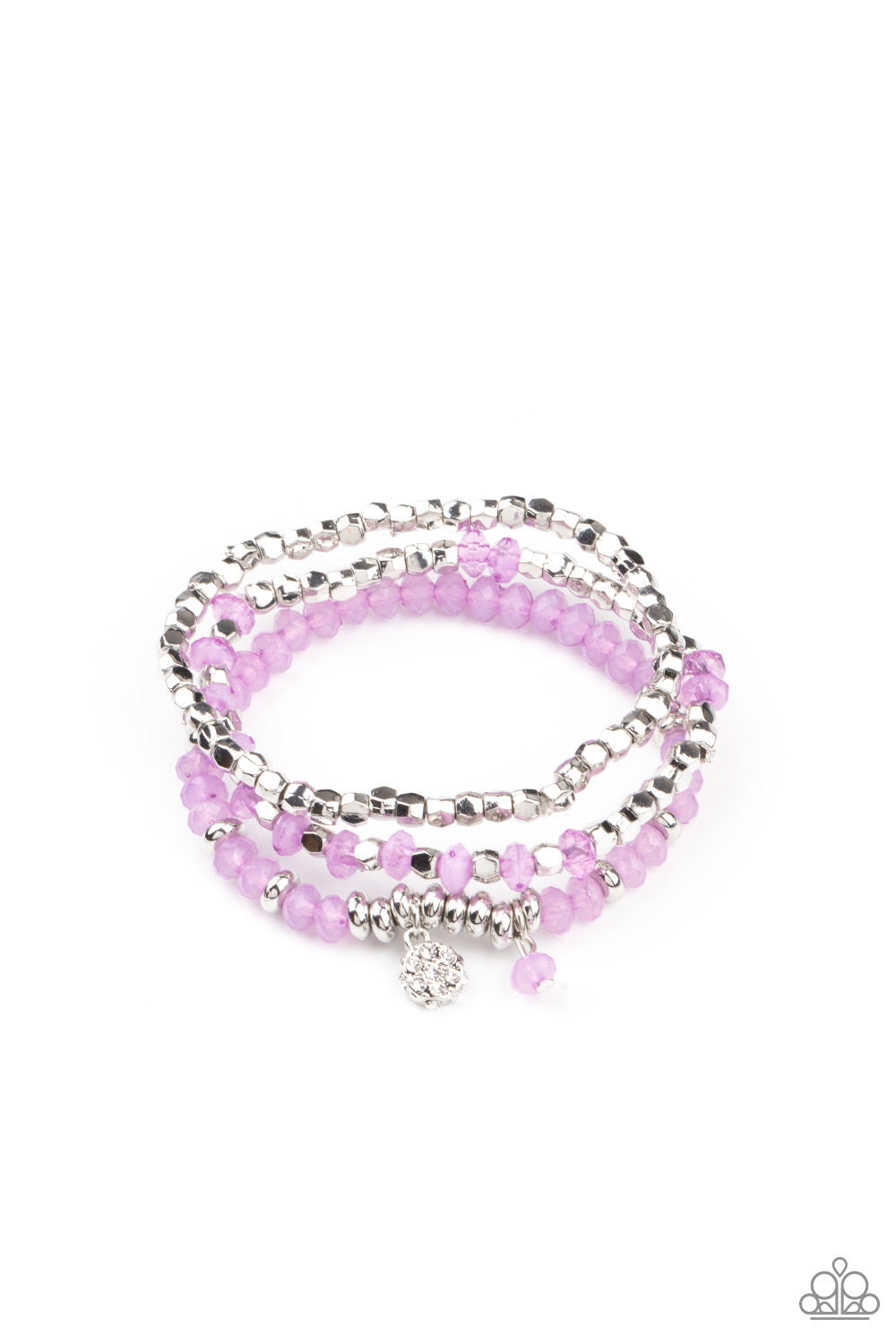 Glacial Glimmer Purple Bracelet - Paparazzi Accessories