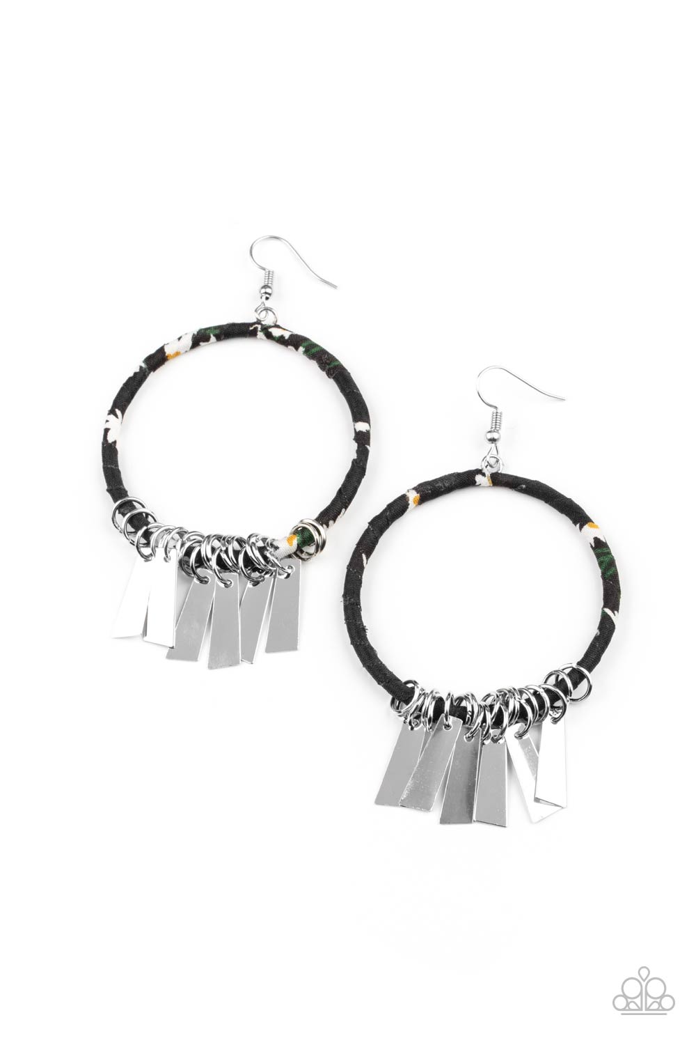 Garden Chimes Black Earring - Paparazzi Accessories