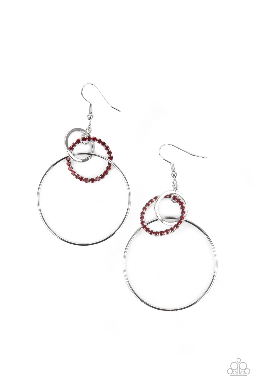 In An Orderly Fashion Red Earring - Paparazzi Accessories