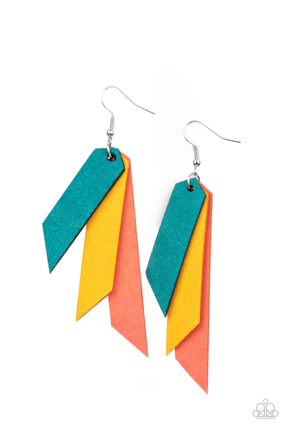 Suede Shade Multi Earring - Paparazzi Accessories