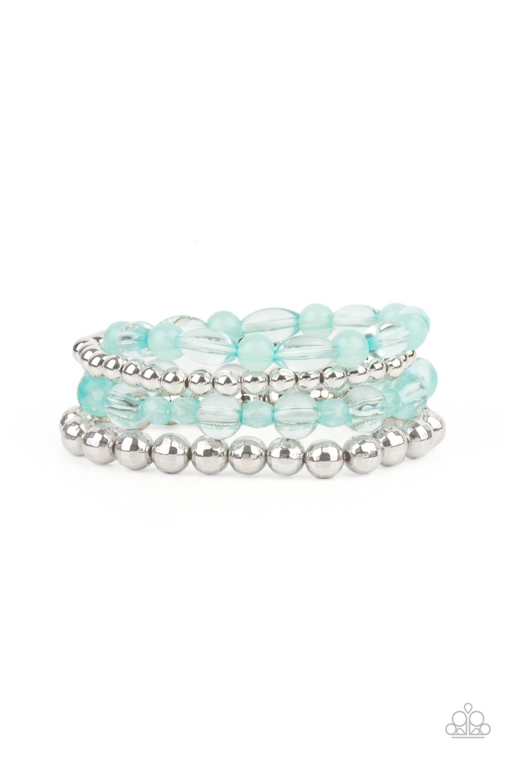 Delightfully Disco Blue Bracelet - Paparazzi Accessories