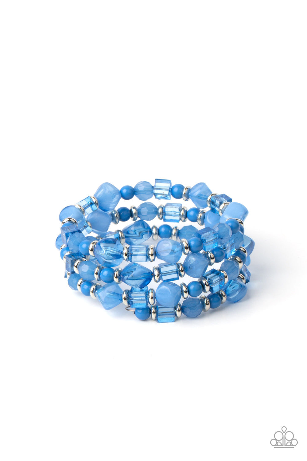 Girly Girl Glimmer Blue Bracelet - Paparazzi Accessories