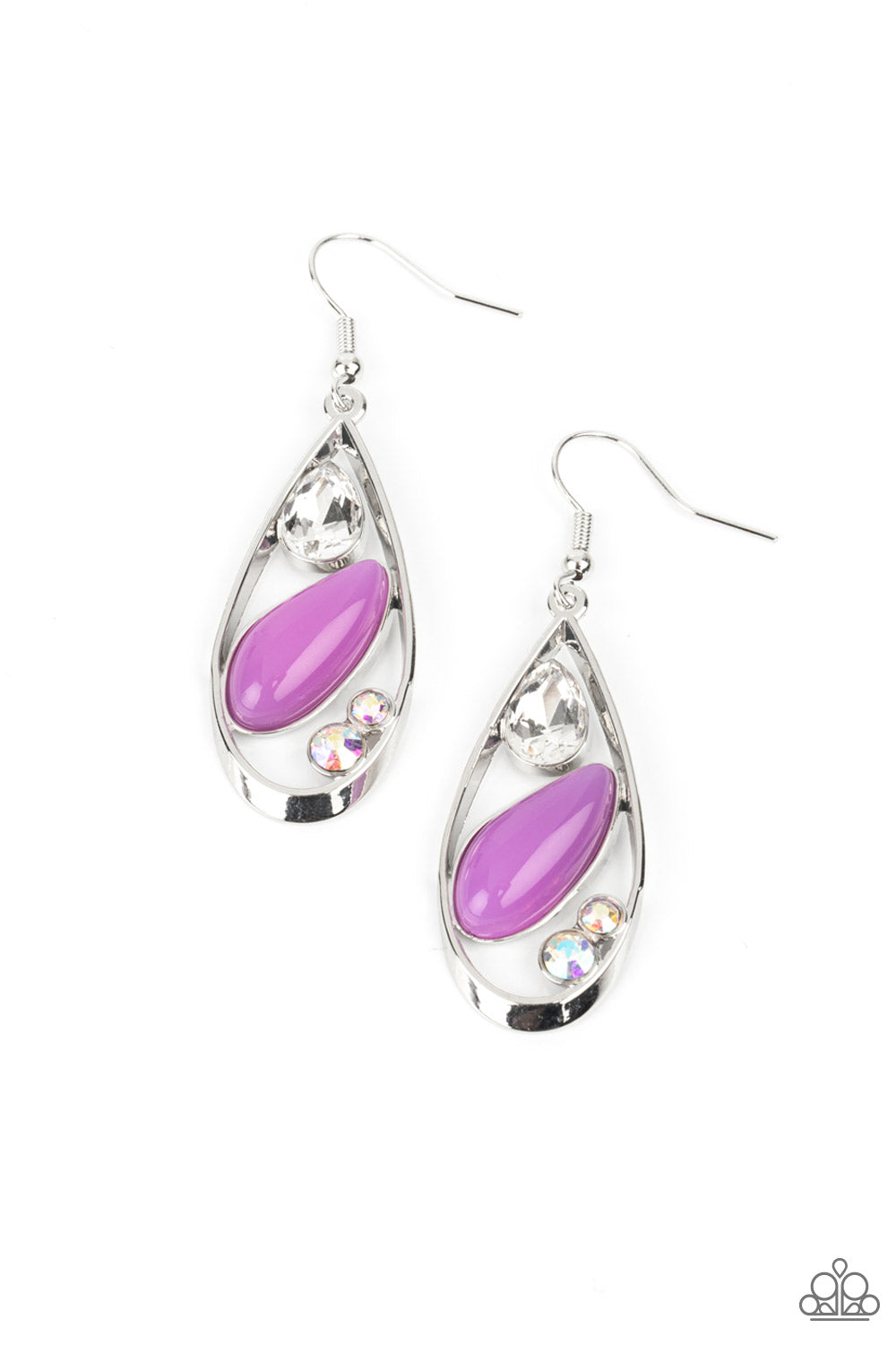 Harmonious Harbors Purple Earring - Paparazzi Accessories