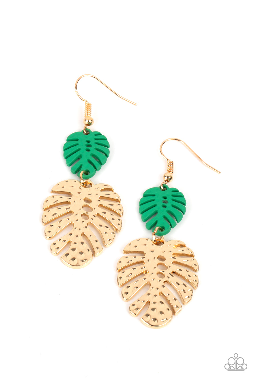Palm Tree Cabana Green Earring - Paparazzi Accessories