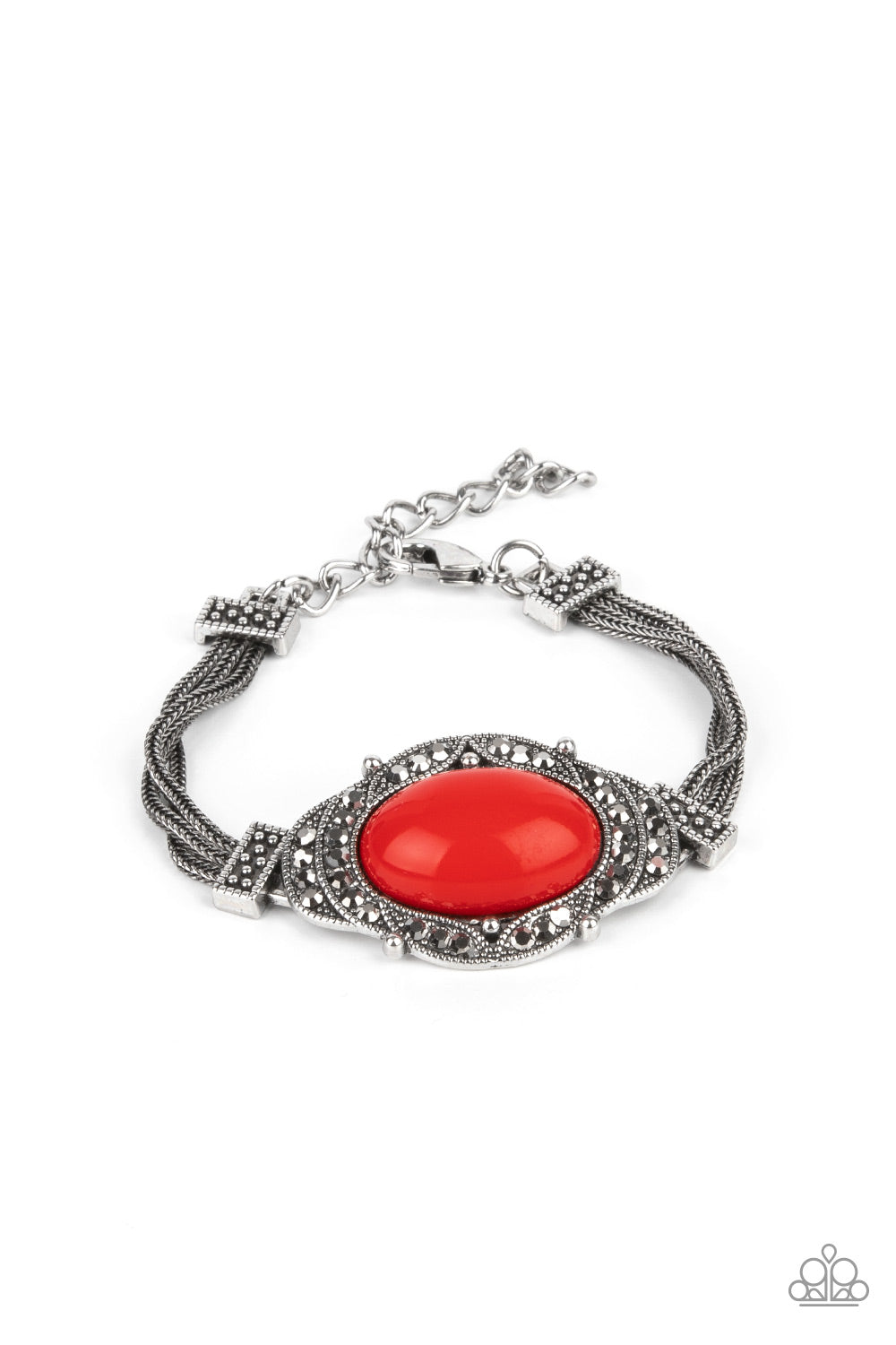 Top-Notch Drama Red Bracelet - Paparazzi Accessories
