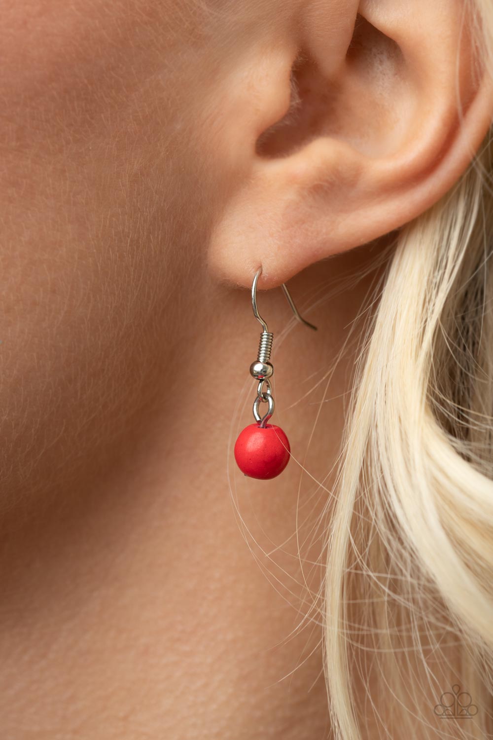 Geographically Gorgeous Red Necklace- Paparazzi Accessories A large red stone encased in a studded silver frame swings dramatically from a heavy silver chain with oversized links. A collection of red stones wraps around the bottom of the large pendant, with an elongated oval stone swaying below them. Features an adjustable clasp closure. Sold as one individual necklace. Includes one pair of matching earrings. Get The Complete Look! Bracelet: "Eco-Friendly Fashionista - Red" (Sold Separately)