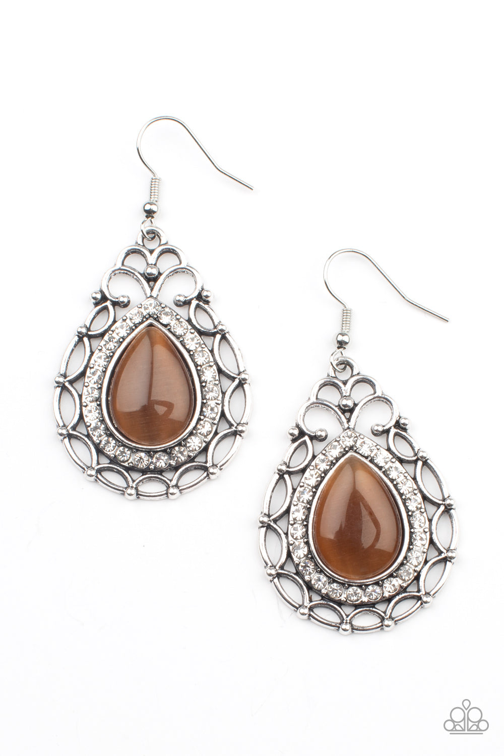 Endlessly Enchanting Brown Earring - Paparazzi Accessories