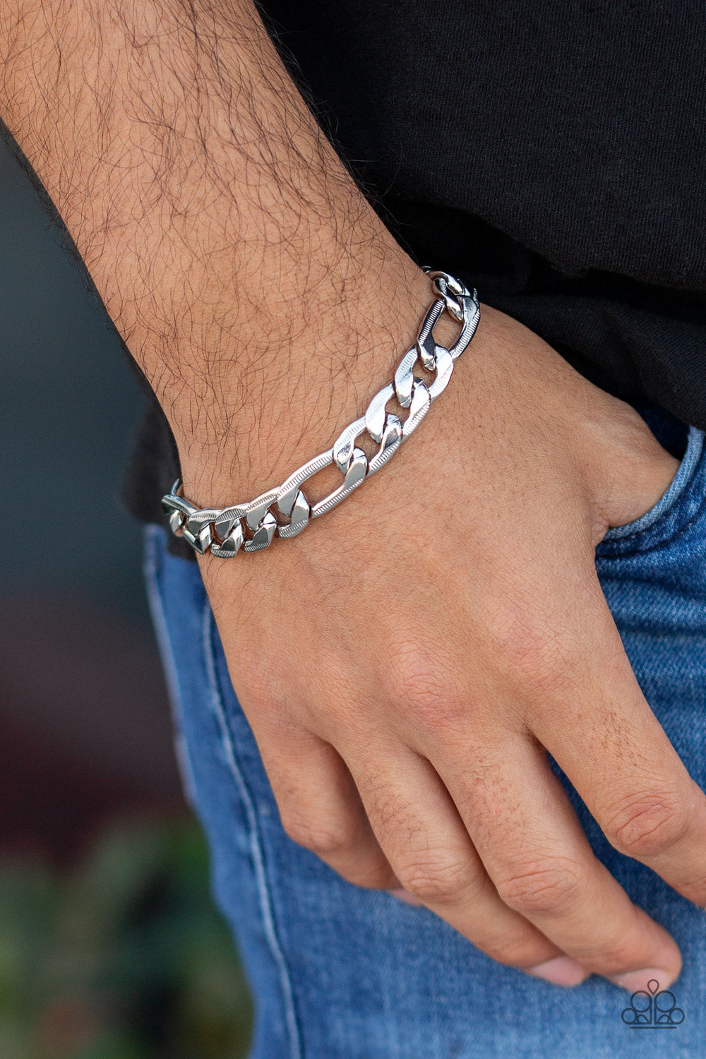 Home Team Silver Urban Bracelet - Paparazzi Accessories