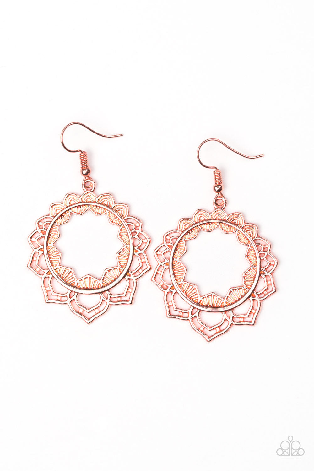 Modest Mandalas Copper Earring - Paparazzi Accessories
