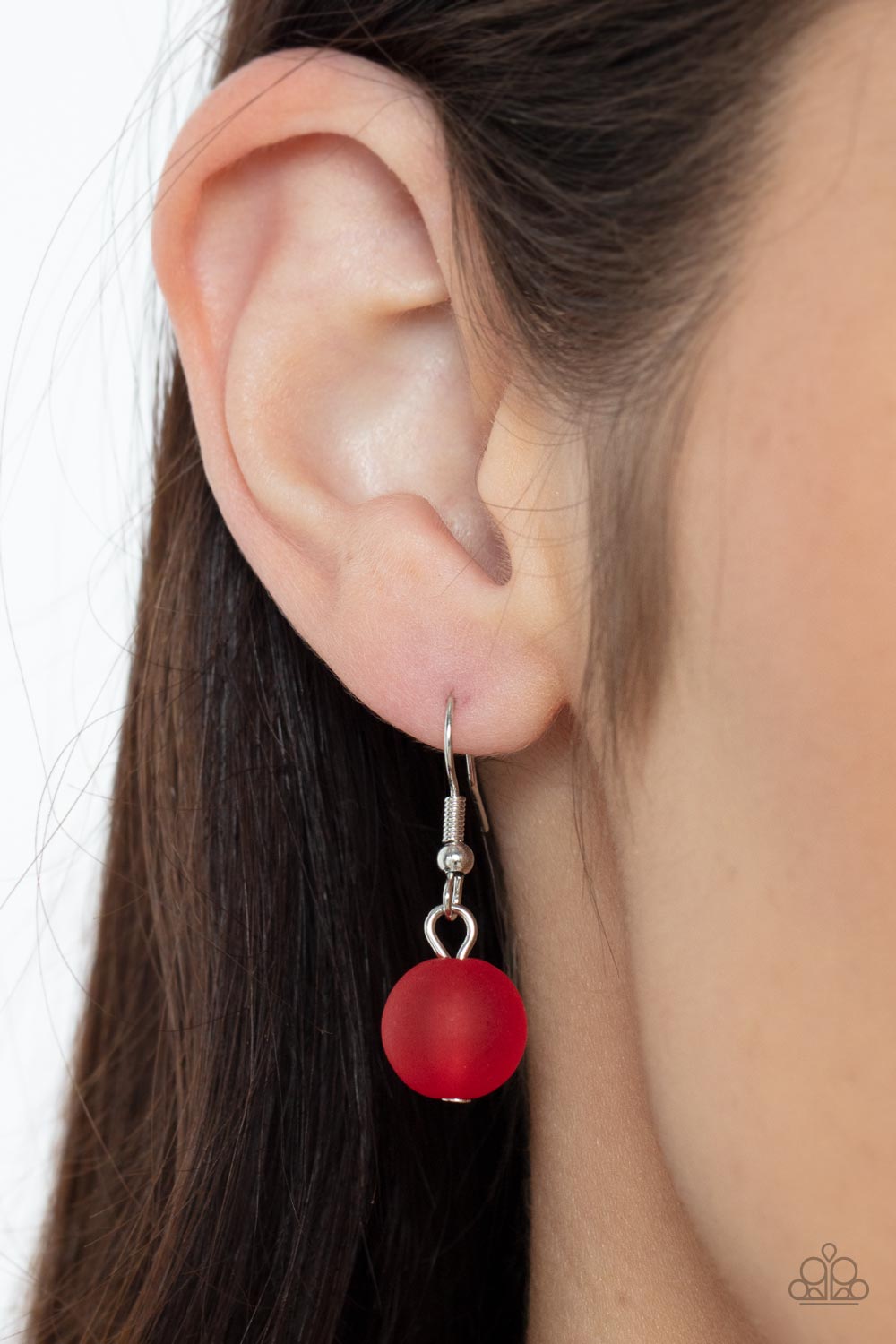 Here Today, GONDOLA Tomorrow Red Necklace - Paparazzi Accessories Varying in shape and opacity, a mismatched display of acrylic, opaque, and crystal-like red beads alternate with dainty silver beads across the chest for a prismatic pop of color. Features an adjustable clasp closure. Sold as one individual necklace. Includes one pair of matching earrings.