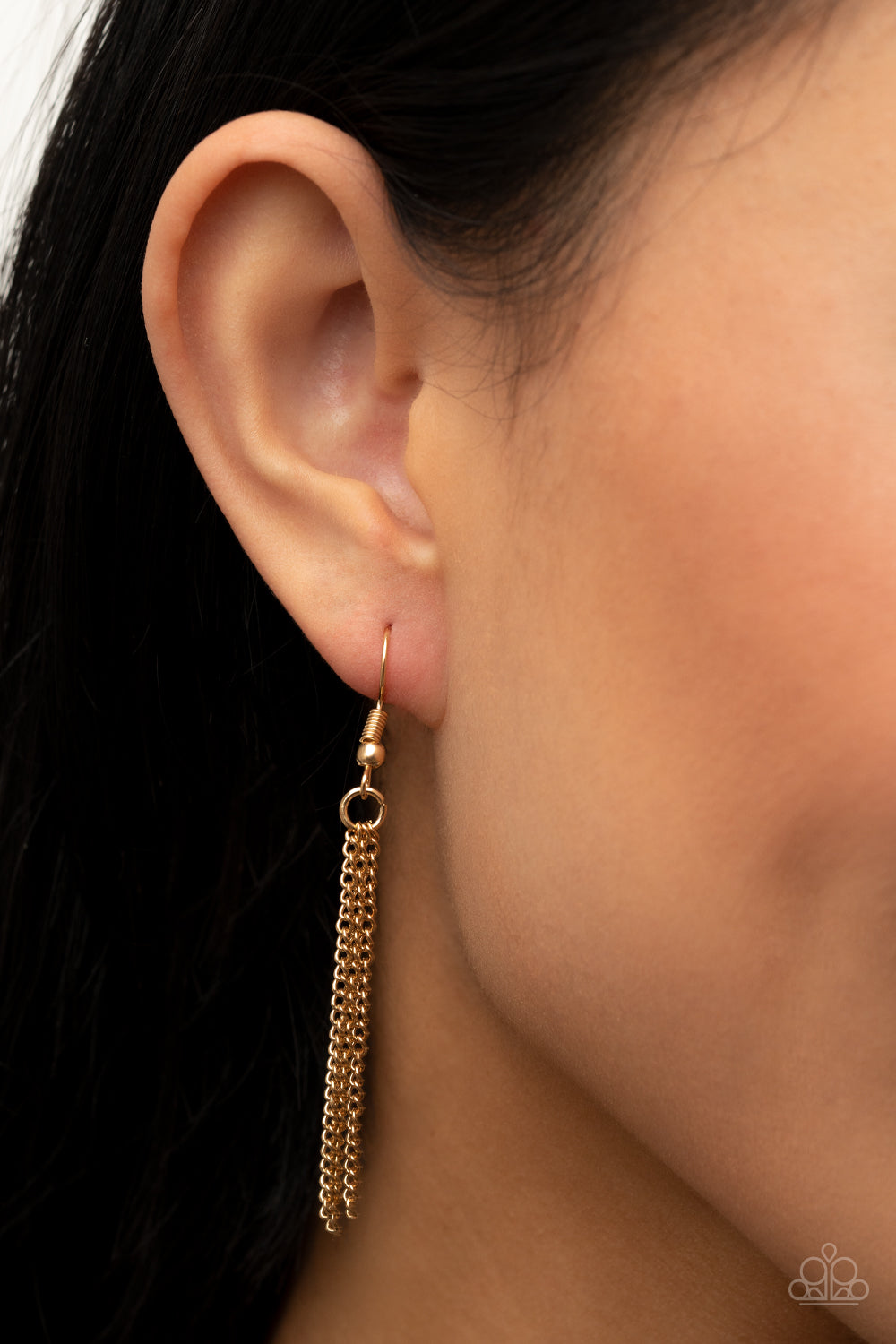 Totem Treasure Purple Necklace - Paparazzi Accessories A glassy display of sparkly, glassy, and gold flecked golden and purple beads and pairs of glittery white rhinestones delicately stacks into an ethereal pendant at the bottom of a gold chain. Features an adjustable clasp closure. Sold as one individual necklace. Includes one pair of matching earrings.