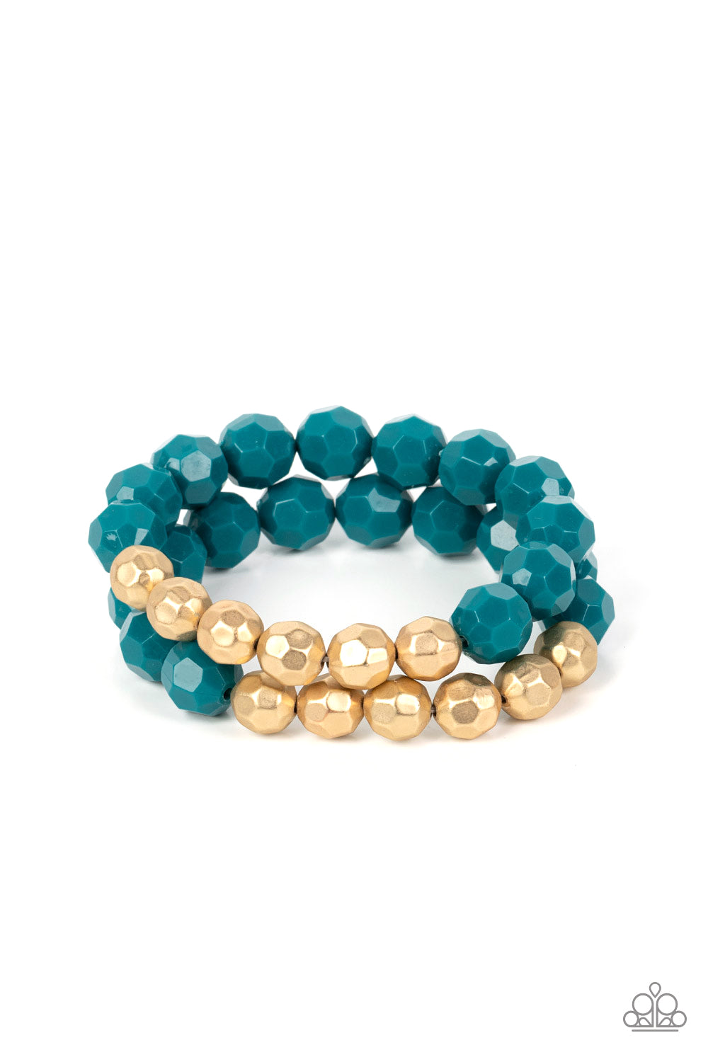 Greco Getaway Blue Necklace & Bracelet Set - Paparazzi Accessories