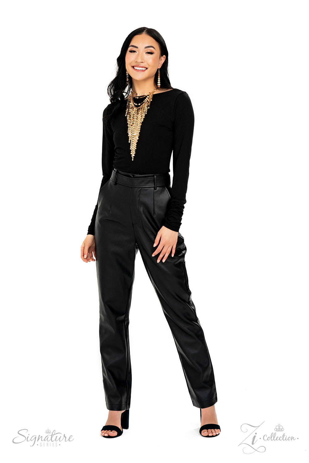 The Suz 2022 Zi Collection Necklace - Paparazzi Accessories A seemingly infinite collection of dainty gold discs flickers and flashes as they catch the light, draping into four shimmery rows down the chest. Twinkly tassels of matching gold discs stream out from the bottom of the lowermost row, tapering into a hypnotic fringe that glints and glimmers, creating its own spotlight. Features an adjustable clasp closure. Sold as one individual necklace. Includes one pair of matching earrings.