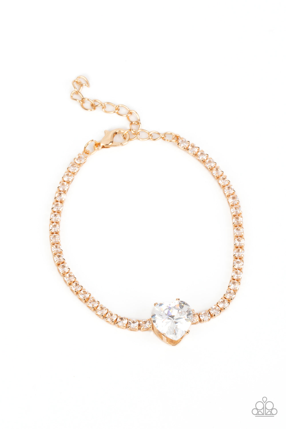 Flirty Fiancé Gold Necklace & Bracelet Set - Paparazzi Accessories