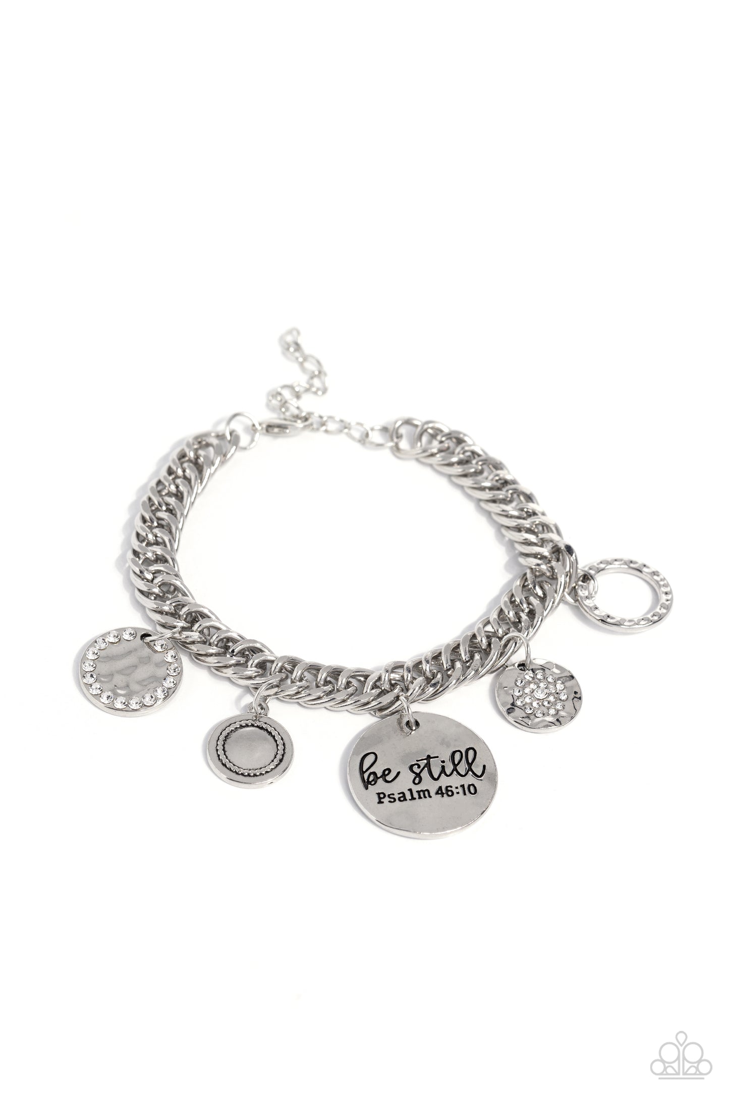 GLITTER and Grace White Inspirational Bracelet - Paparazzi Accessories Sku: P9WD-WTXX-124XX