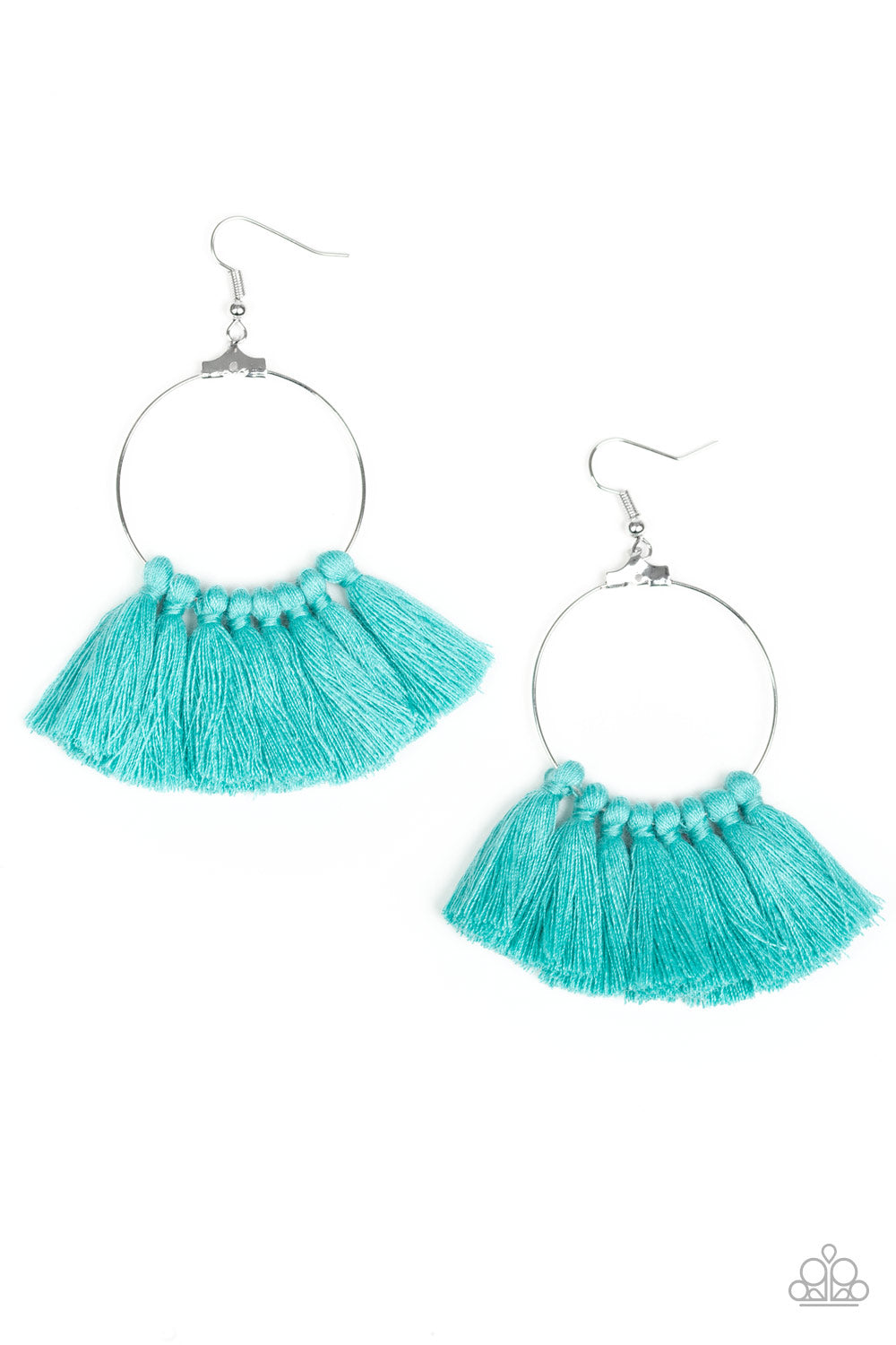 Peruvian Princess Blue Fringe Earring - Paparazzi Accessories - jazzy-jewels-gems