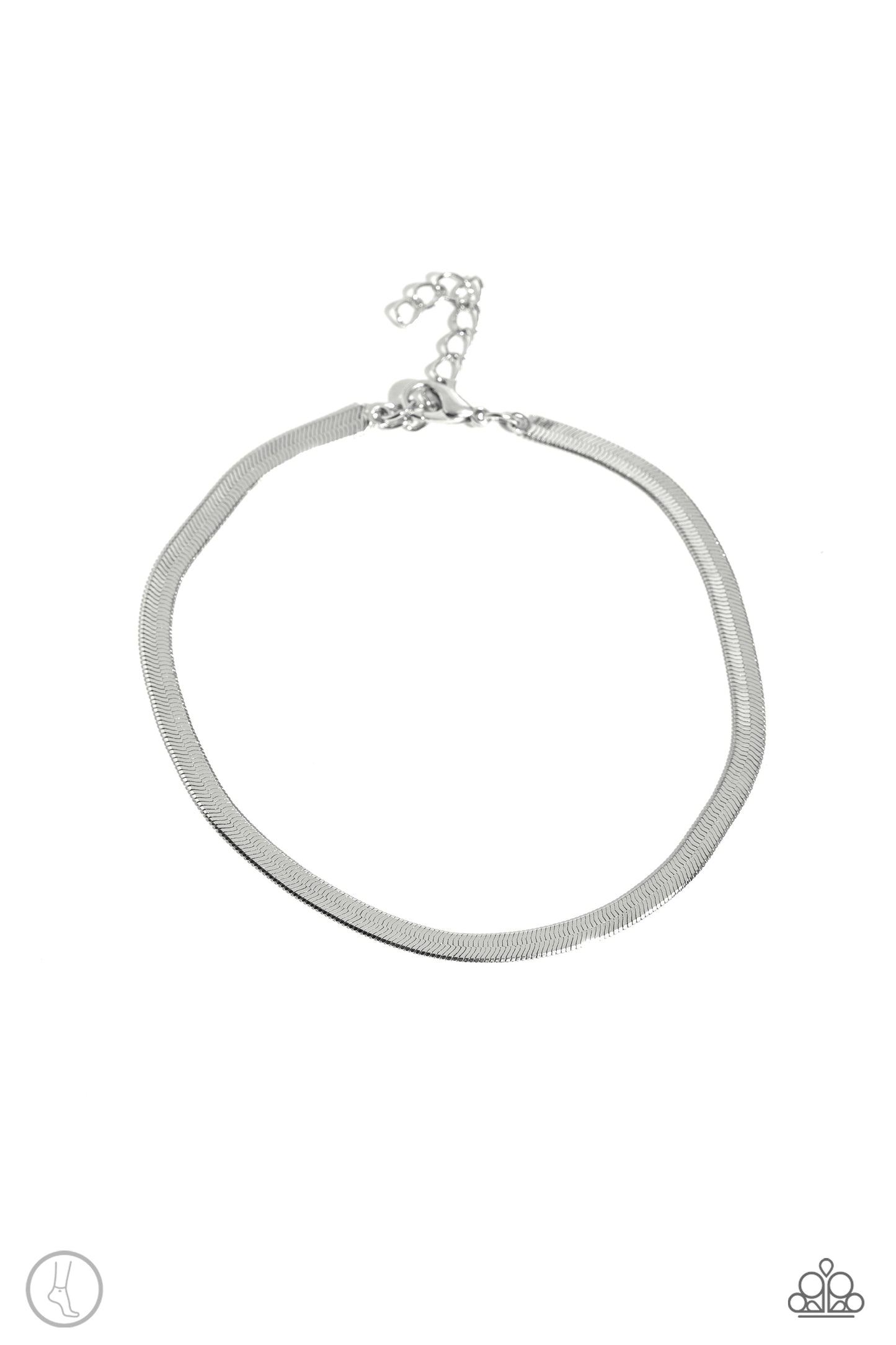 Tan Lines Silver Anklet - Paparazzi Accessories