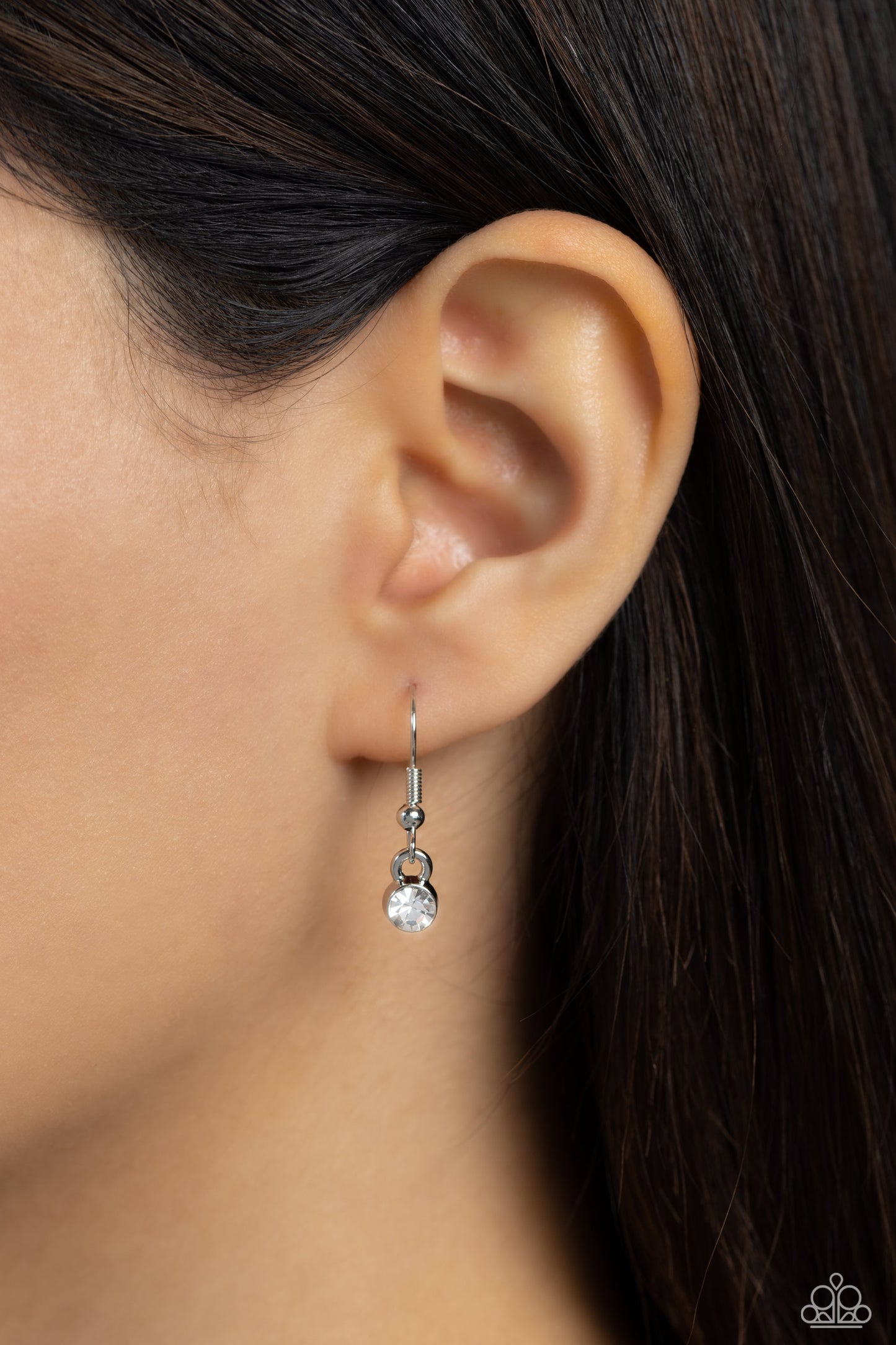 INITIALLY Yours White "L" Necklace - Paparazzi Accessories