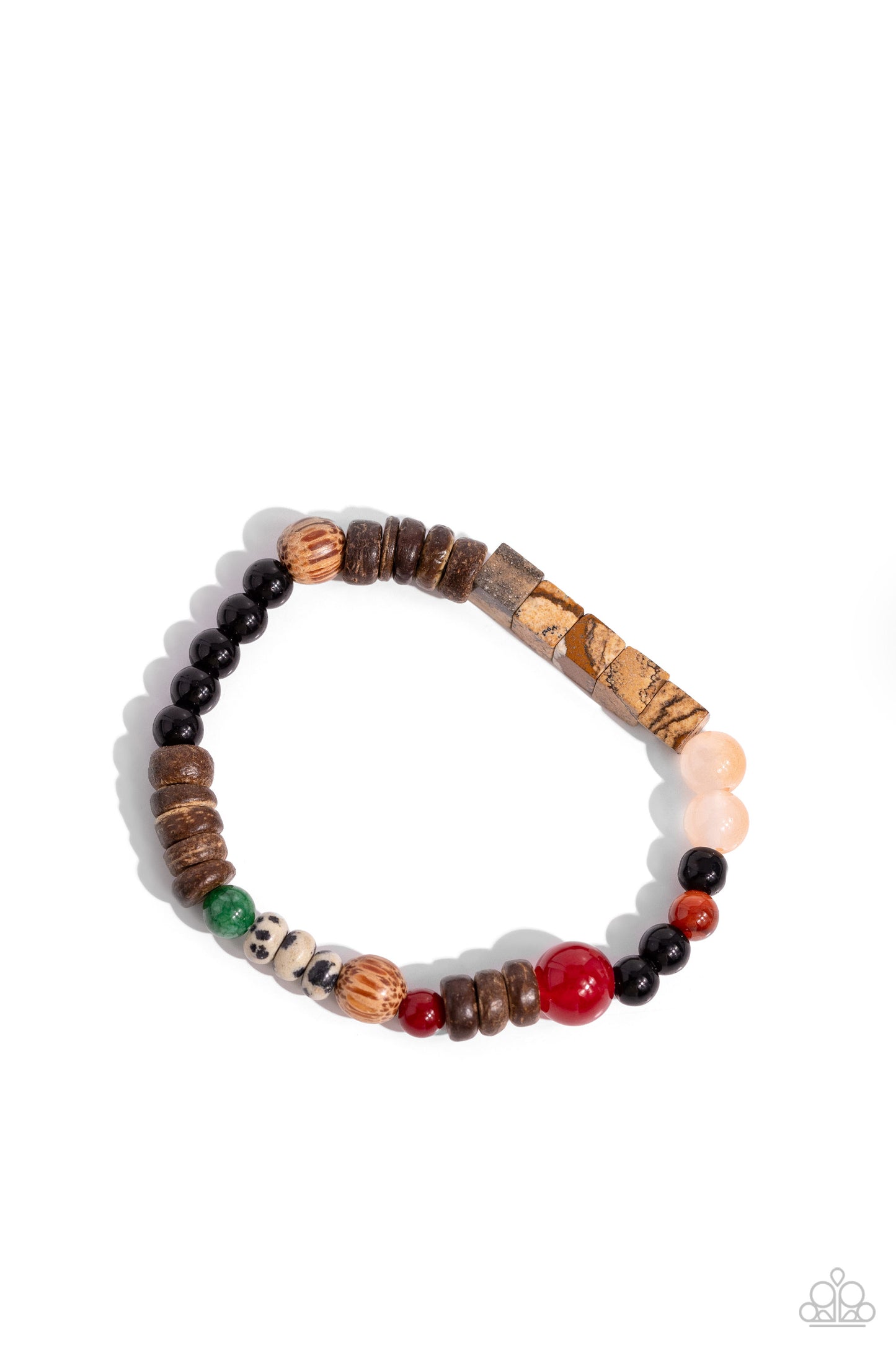 I WOOD Be So Lucky Orange Unisex Bracelet - Paparazzi Accessories