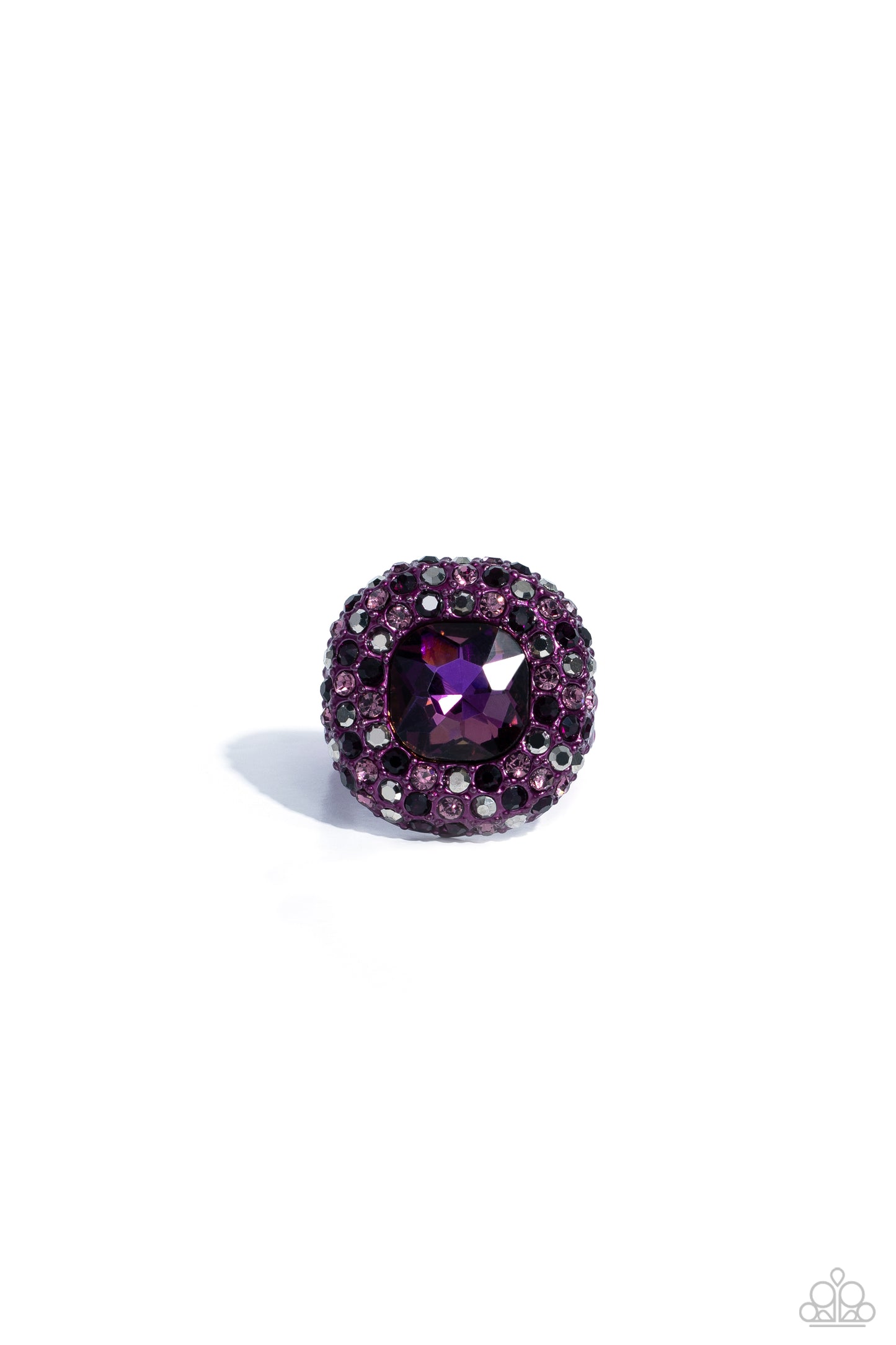 Glistening Grit Purple Ring - Paparazzi Accessories