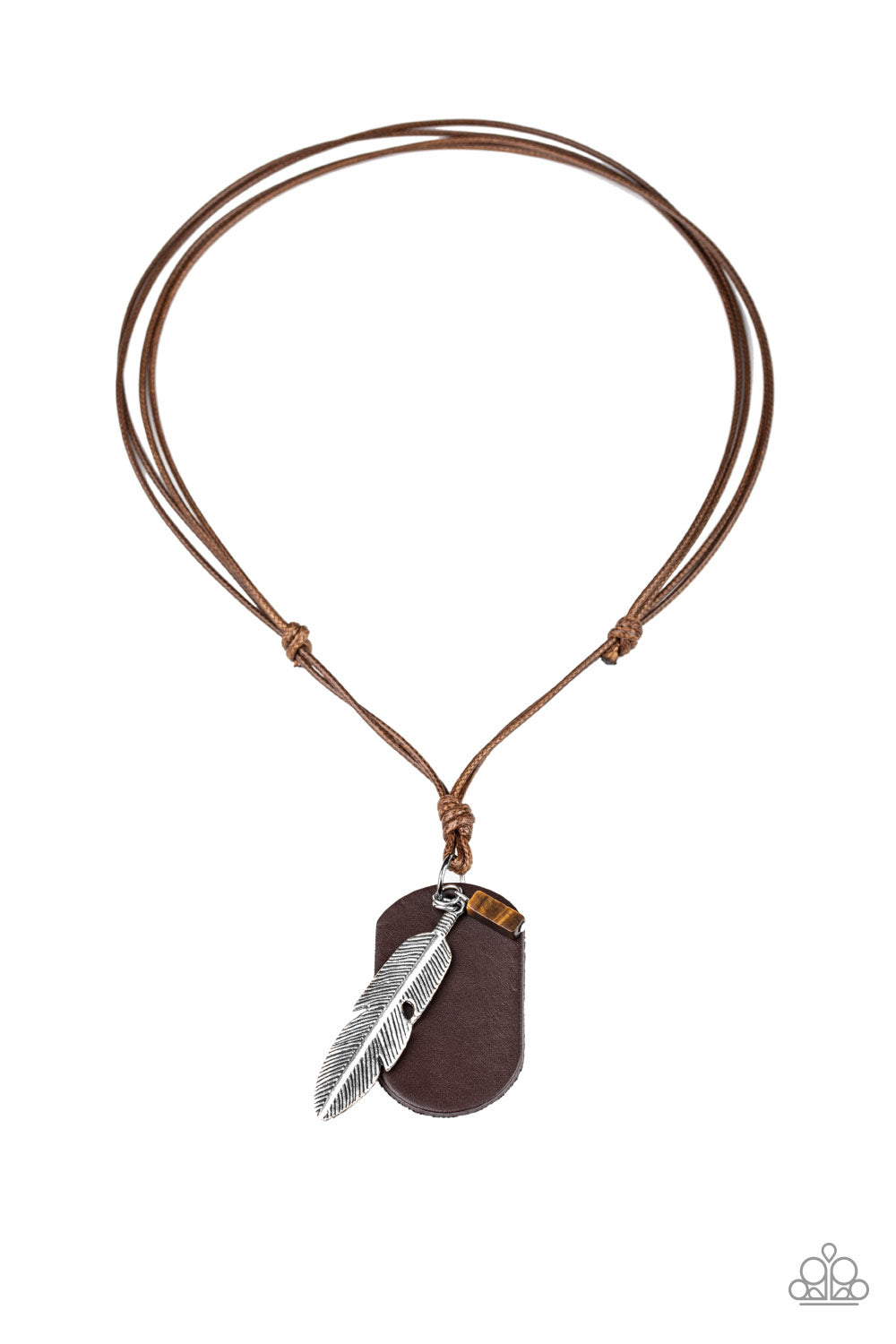 Flying Solo Brown Urban Necklace - Paparazzi Accessories