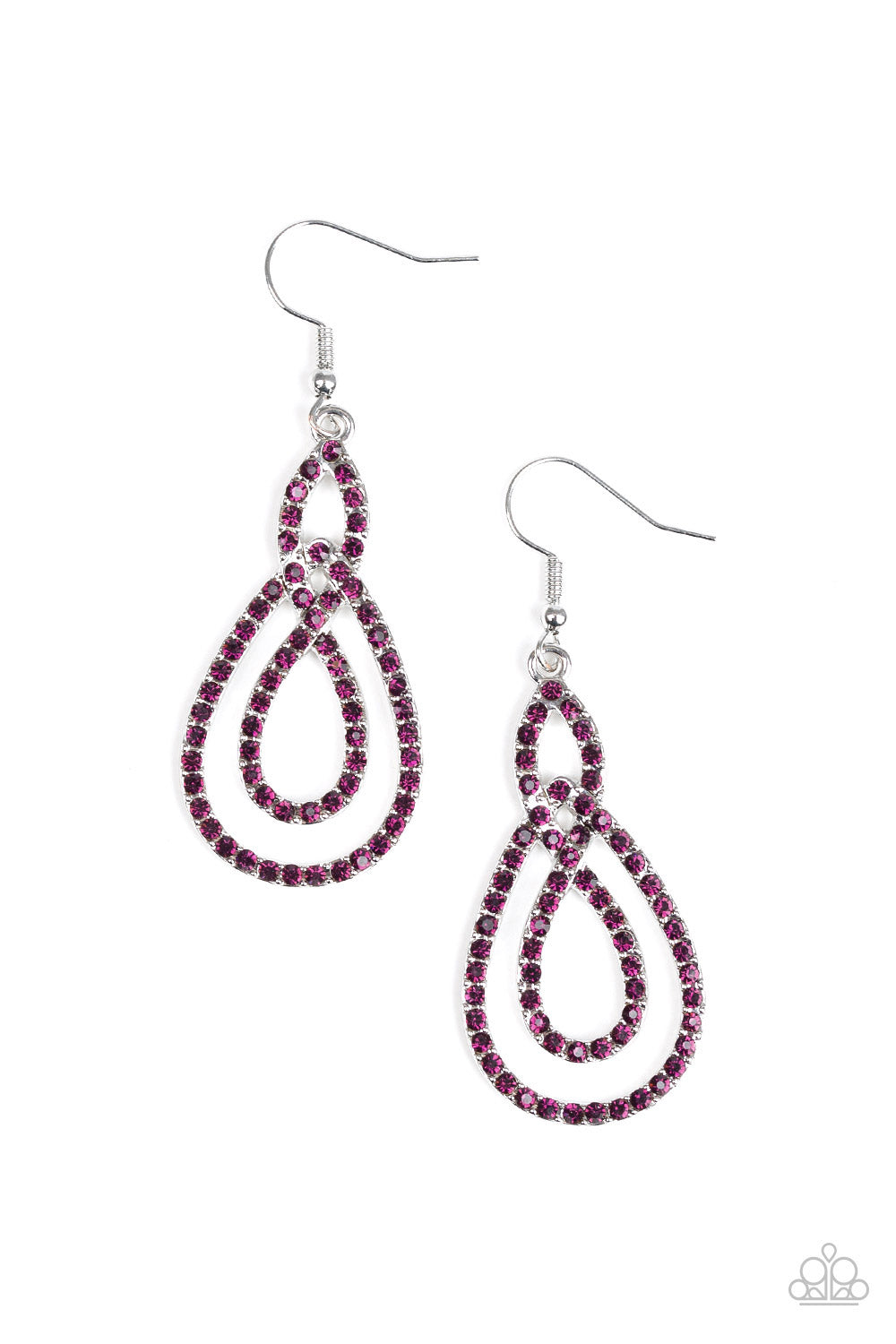 Sassy Sophistication Purple Earring - Paparazzi Accessories