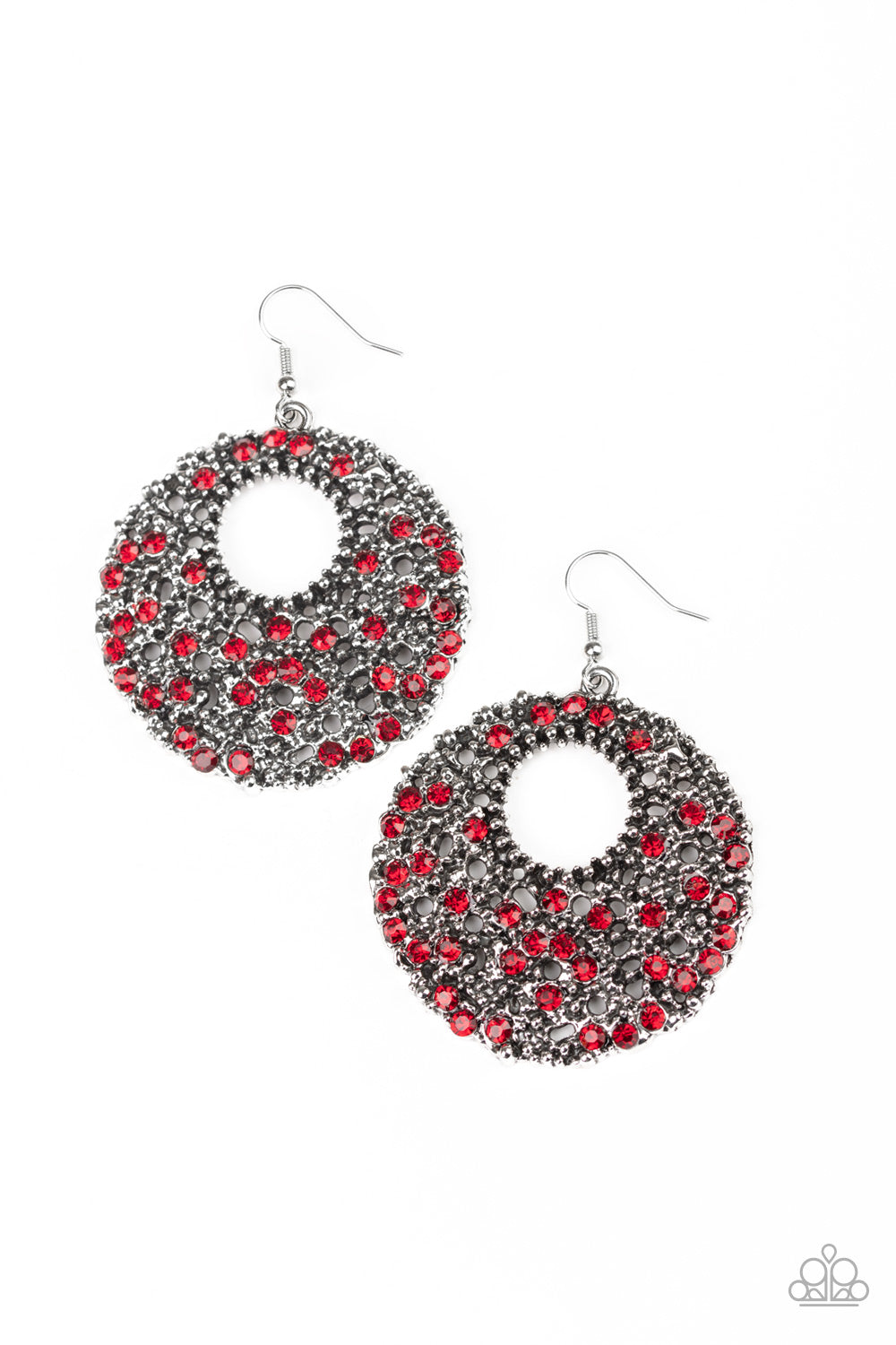 Starry Showcase Red Earring - Paparazzi Accessories