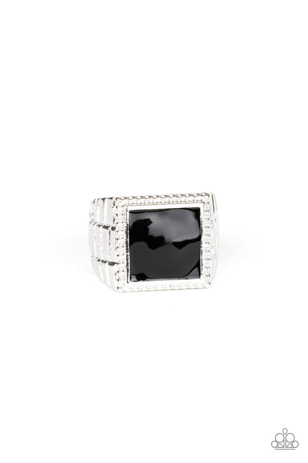 The Titan Black Urban Ring - Paparazzi Accessories - jazzy-jewels-gems